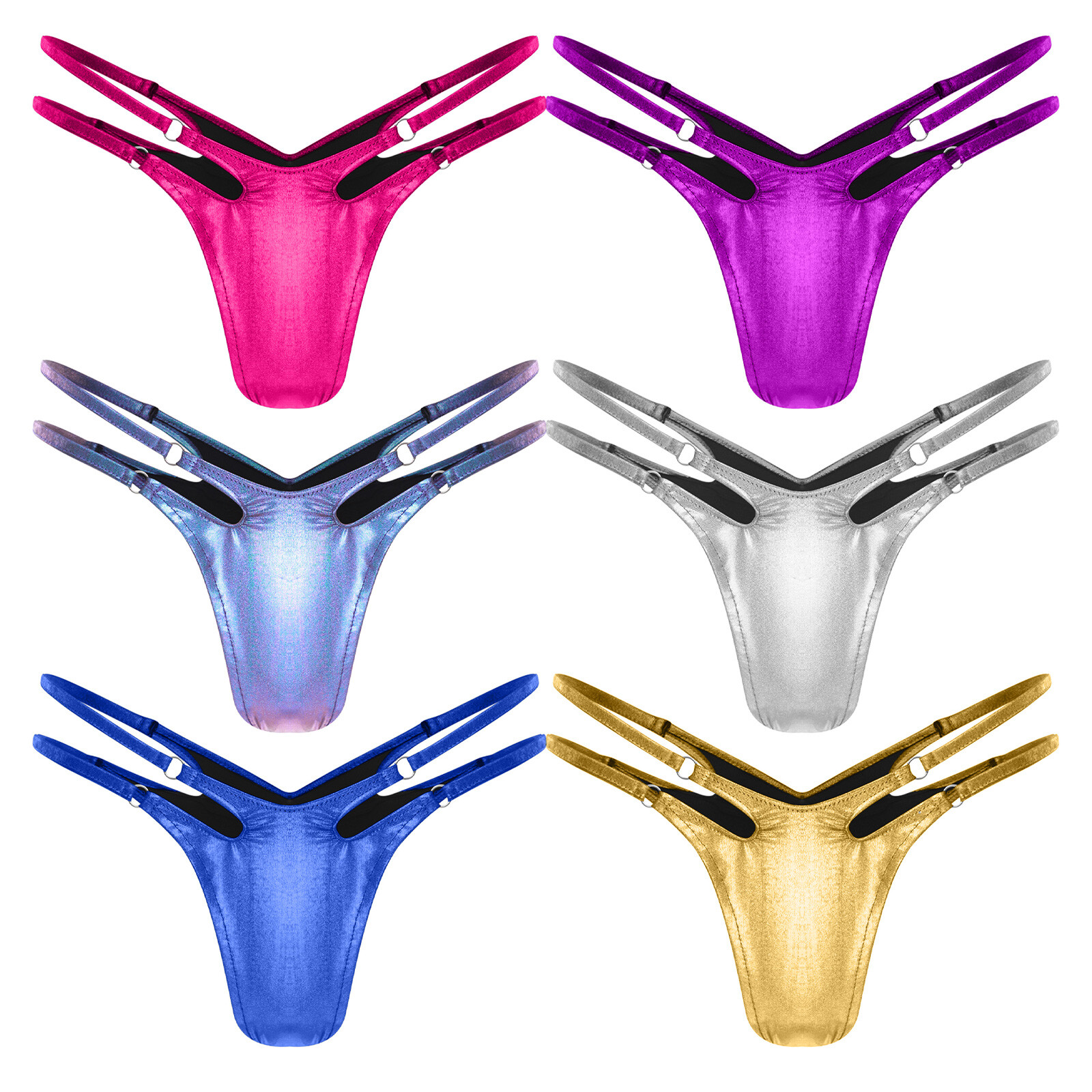 Womens Micro Thongs Brazilian Bikini Briefs G-string Tangas Low Rise Swimwear