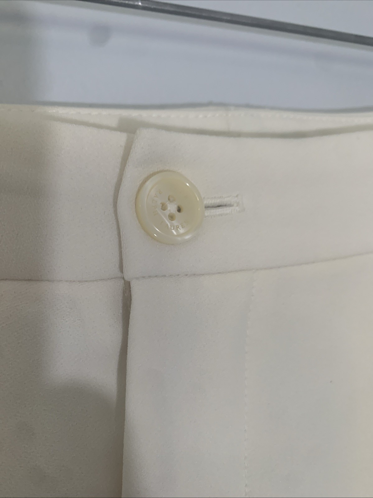LRL Black Label Wide Leg Trouser Pants Women Size 16 Winter Cream Inseam 29.5 in