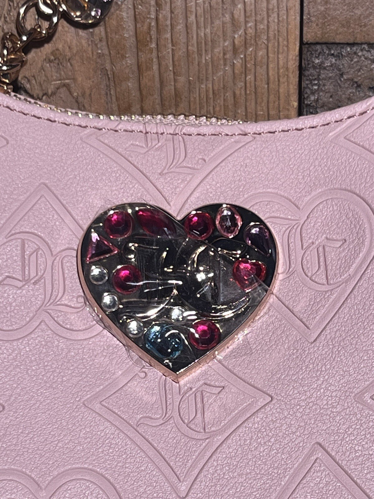 Pink Clay Glitzed Out Hobo Juicy Couture Nwt Free JC Earbuds