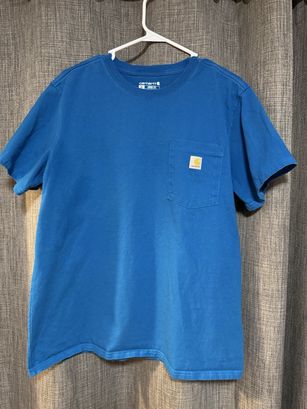 Carhartt Women’s Loose Fit Pocket T-Shirt XL Blue Short Sleeve Crew Neck