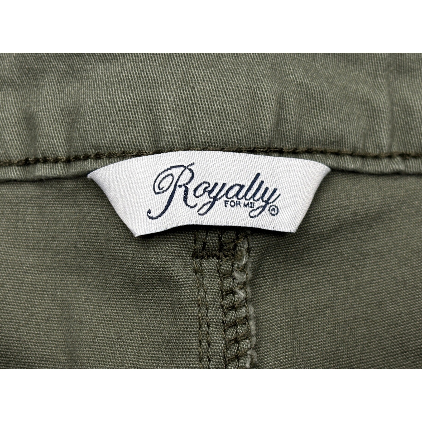 Royalty for Me Olive Green Cargo Jogger Pants Utility Carpenter Trousers 28×27