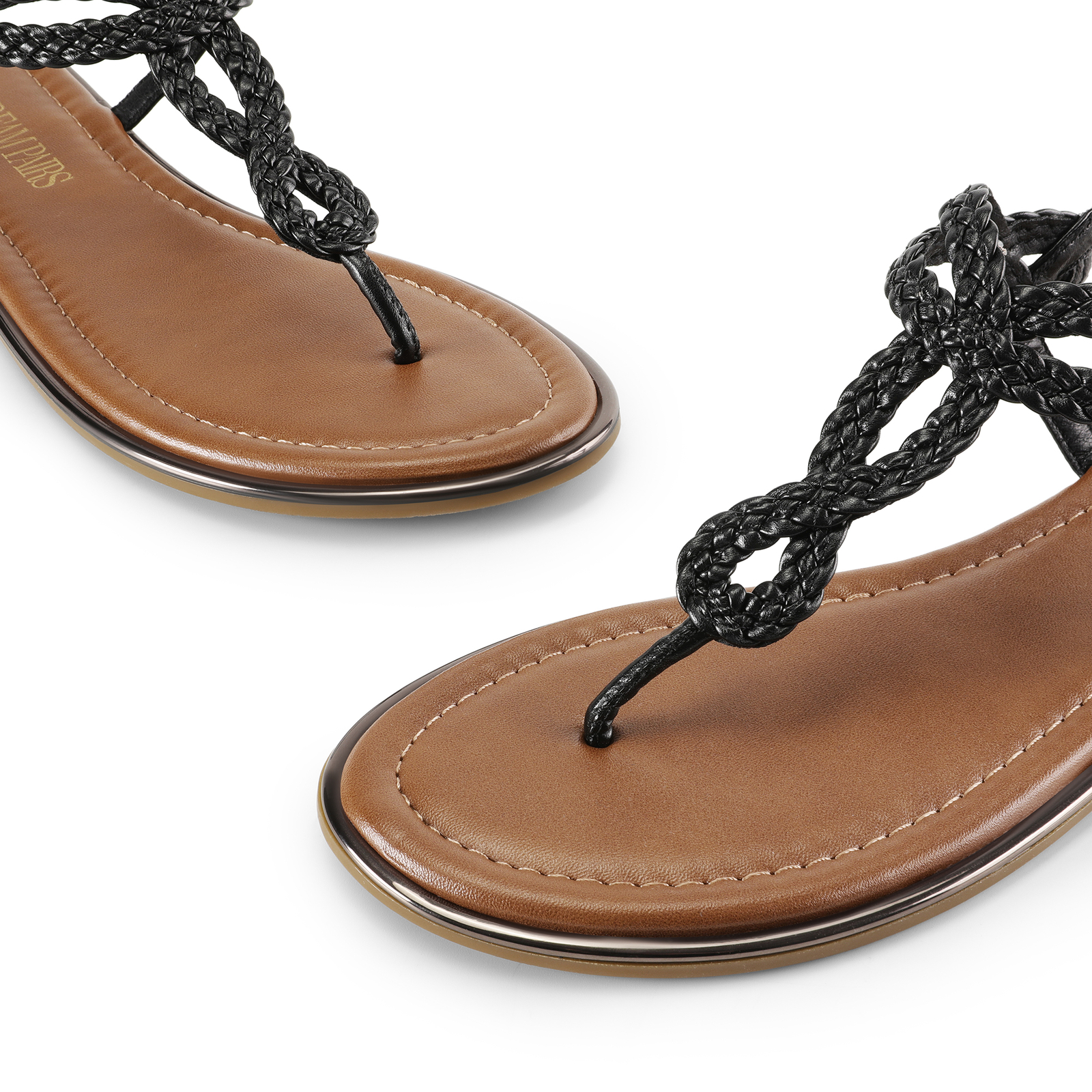 Women Casual Elastic T-Strap Thong Sandals Flip Flop Comfortable Flat Sandals