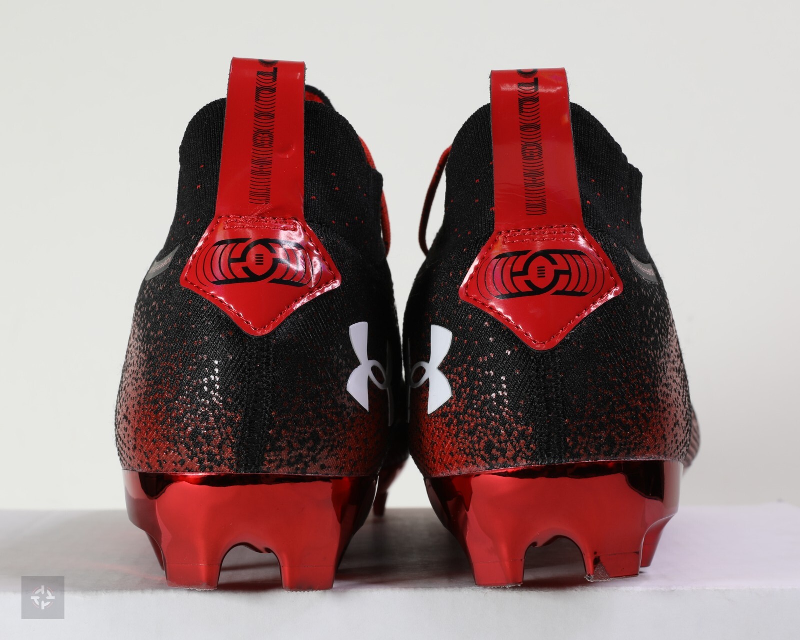 Under Armour Spotlight Lux MC Black Red Football Cleats Size 13 (3023959-007)