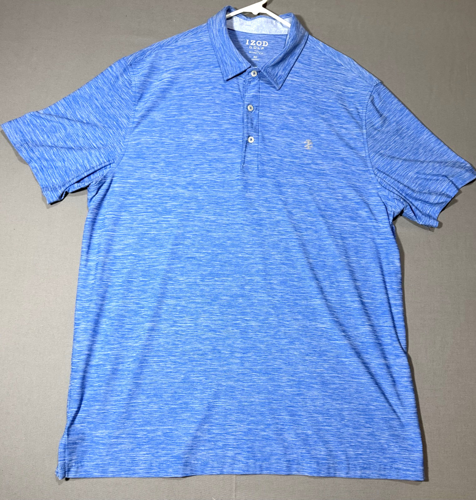 Men’s Izod Golf with Stretch Short Sleeve Polo Golf Shirt Size XLT XL Tall Blue