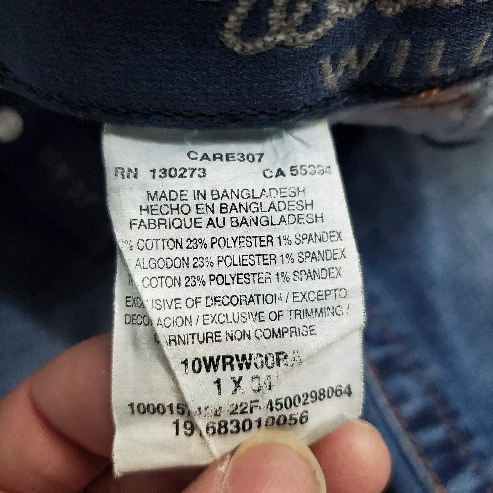 Wrangler Willow Jeans Womens 1×34 Blue Ultimate Riding Medium Bootcut Fit 26×32