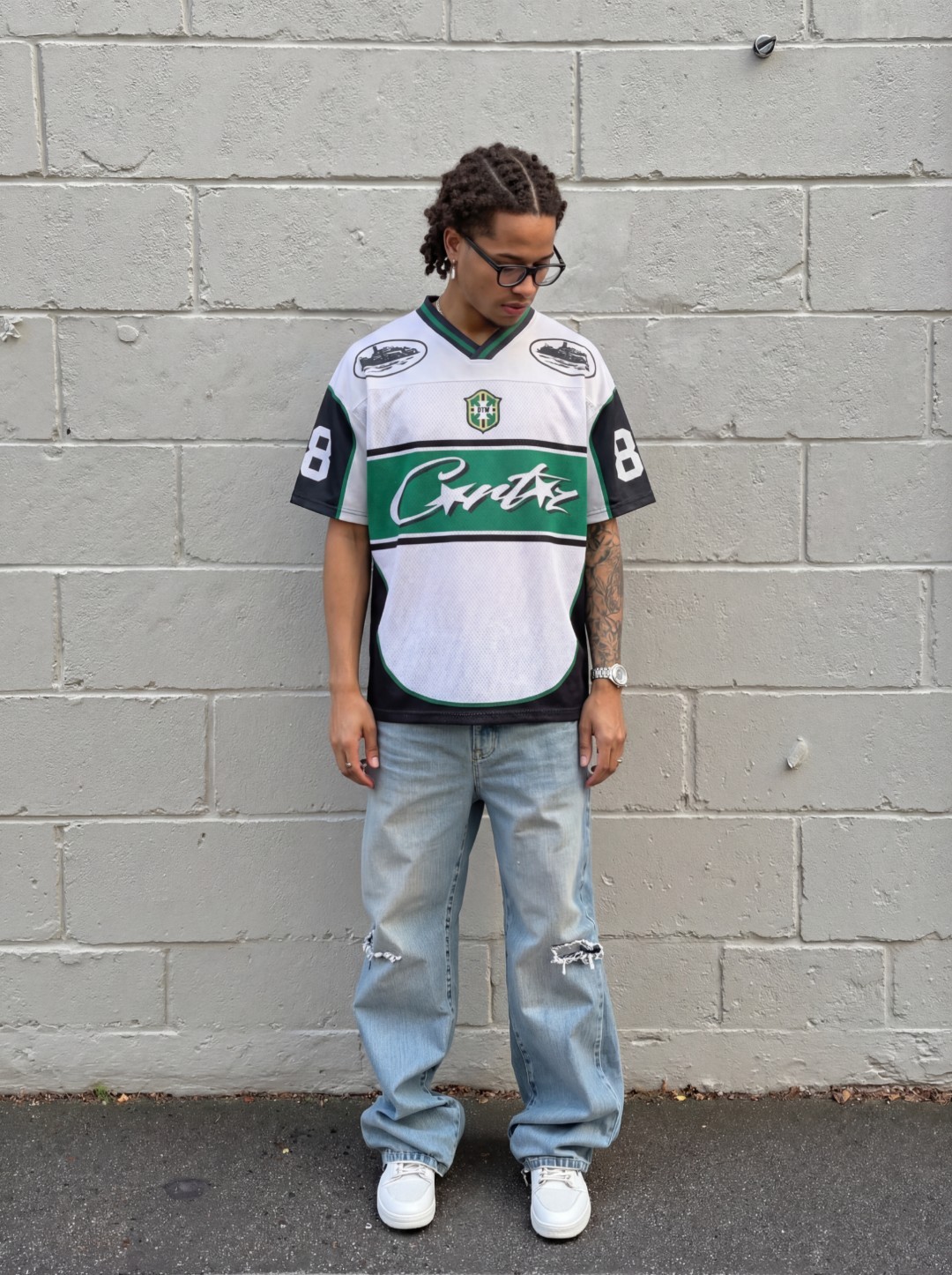 Corteiz Jersey V-neck Tee New 88