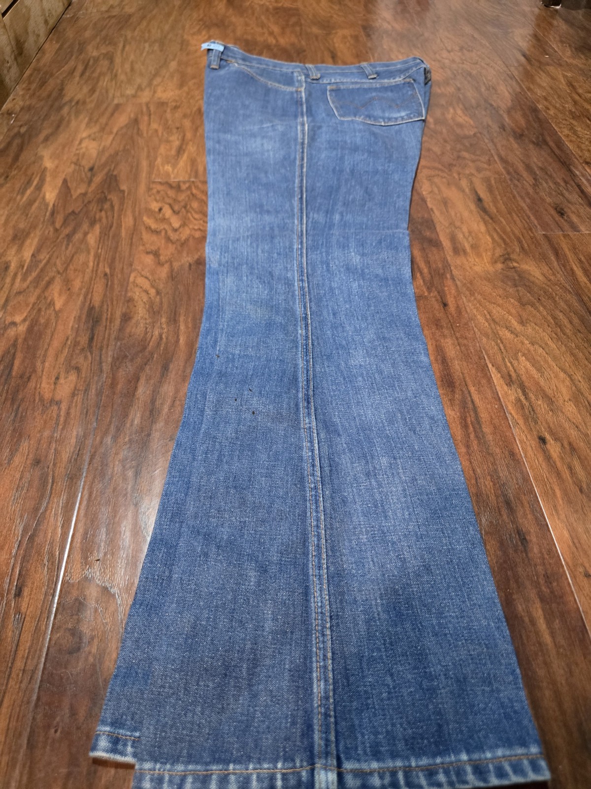 Vintage 70s White Label Wrangler Denim Starched Jeans 31×32