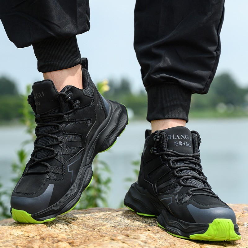Men Work Shoes Breathable Steel Toe Boots Lightweight Safety Work Shoes Sneaker