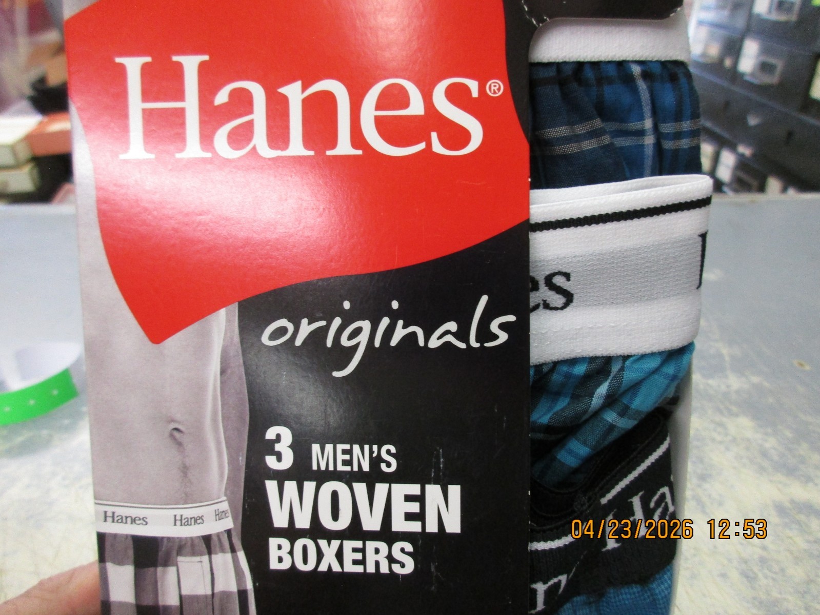 New Hanes Size Small Woven Boxers 3 Pack Men’s S 28″-30″ Blue Plaid Multicolor