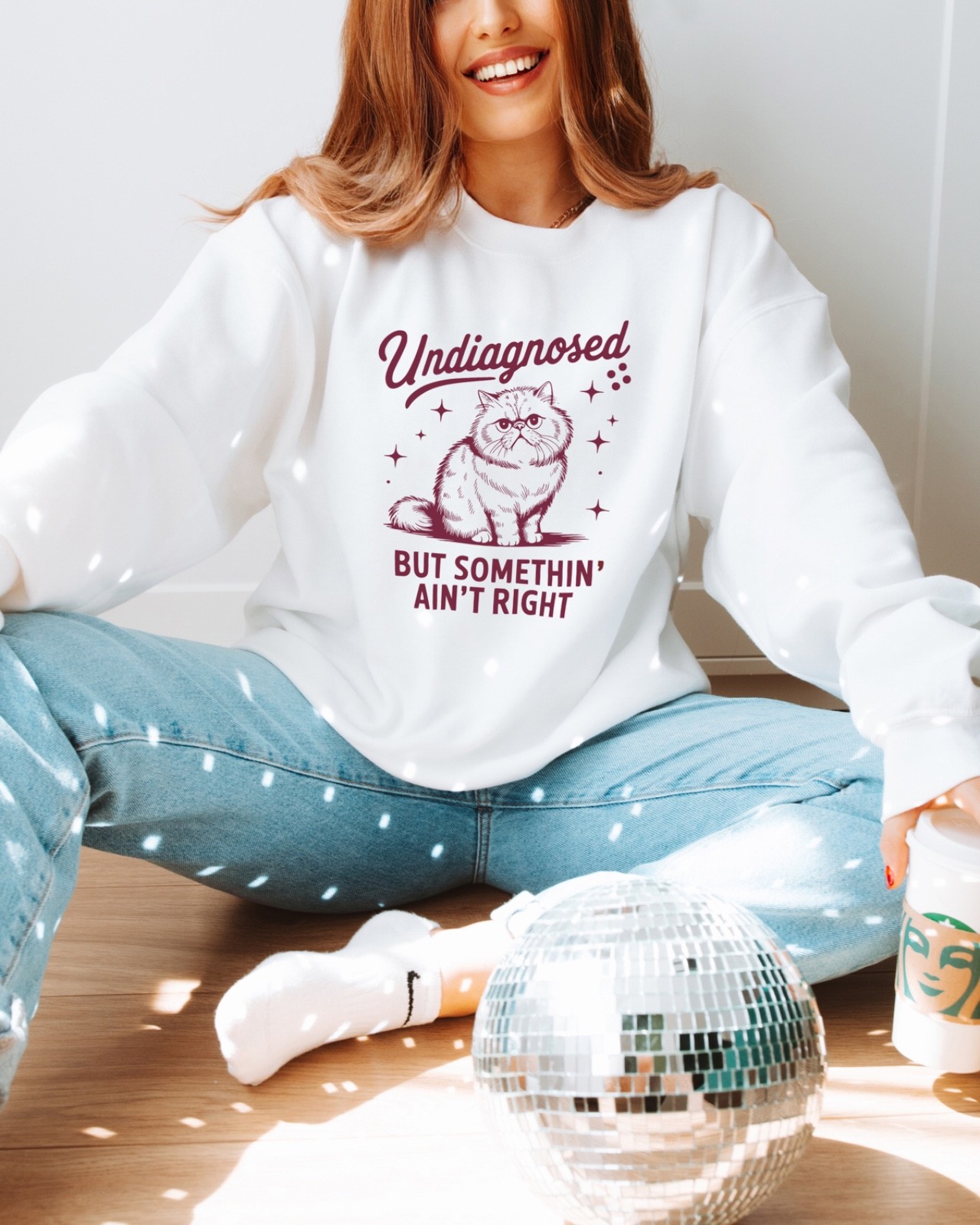 Funny Mental Health Diagnosis Pullover Adult Long Sleeve Crewneck Sweatshirt