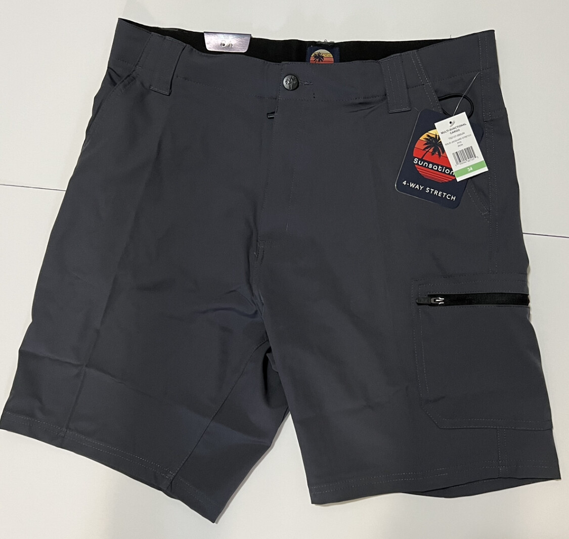 Trunks Multi Functional Cargo Short Quick Dry Technology Easy Care Size 34