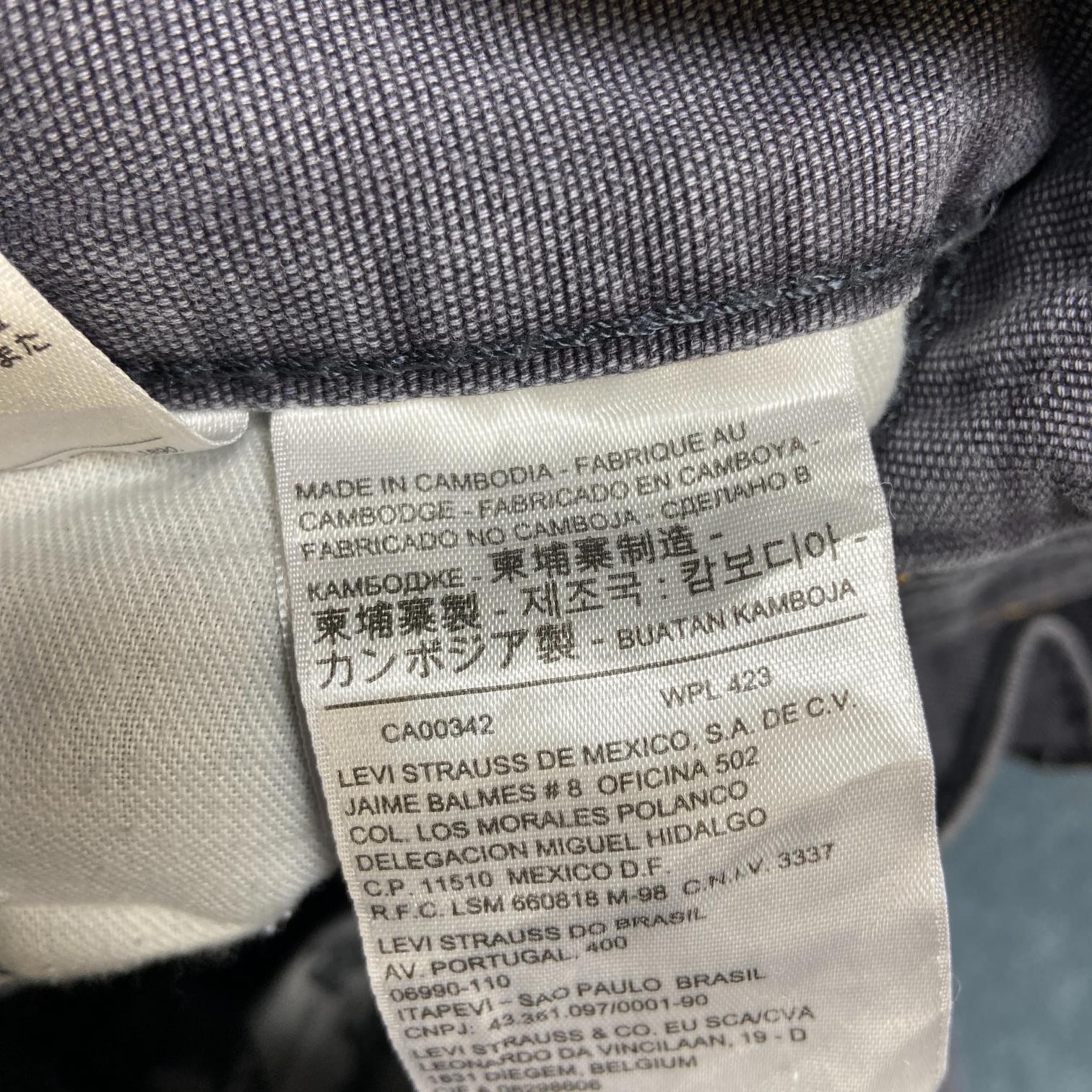 Levi’s 514 Jeans Mens 29×30 Gray Denim Everyday Wear Light Wash Straight Fit