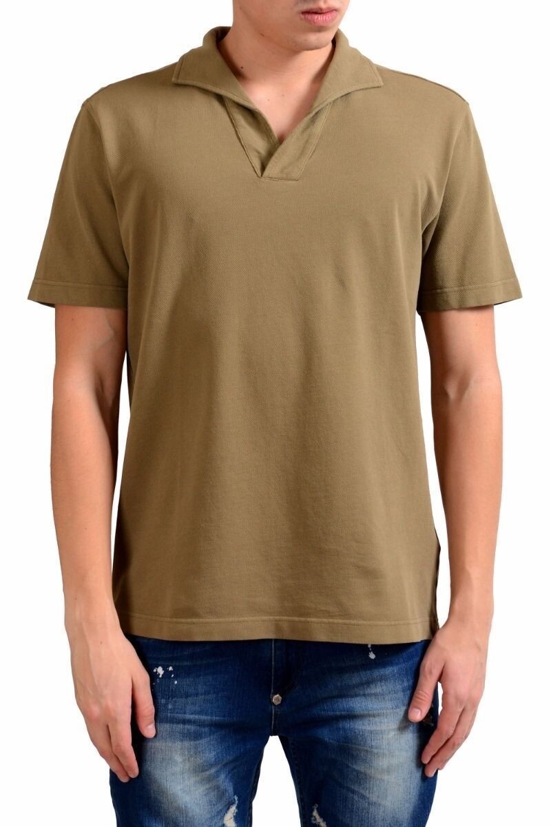 Malo Men’s Brown Short Sleeve Polo Shirt Size XS S M L XL 2XL