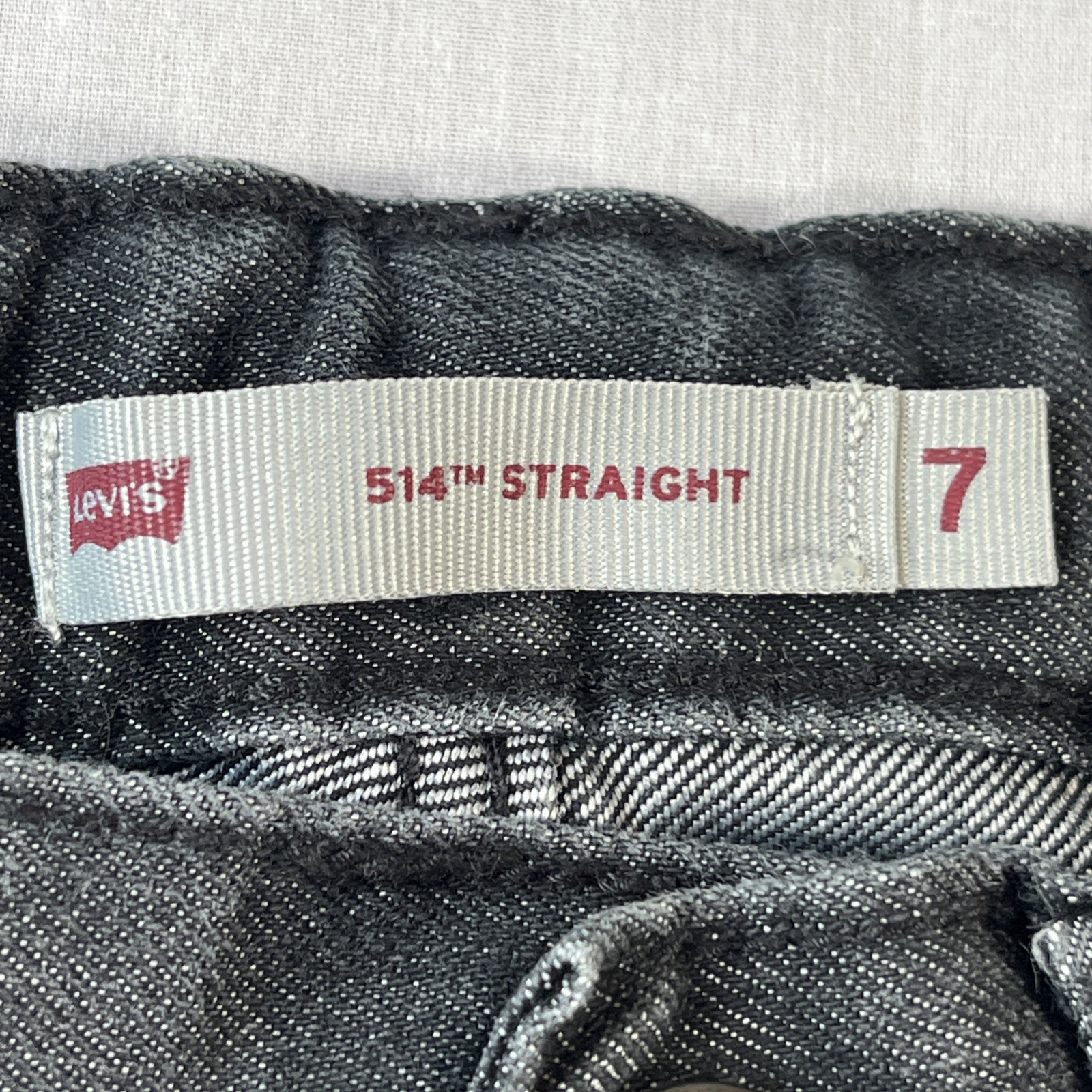 Levi’s Kids Performance 514 Straight jeans Faded Black Size 7 Reg