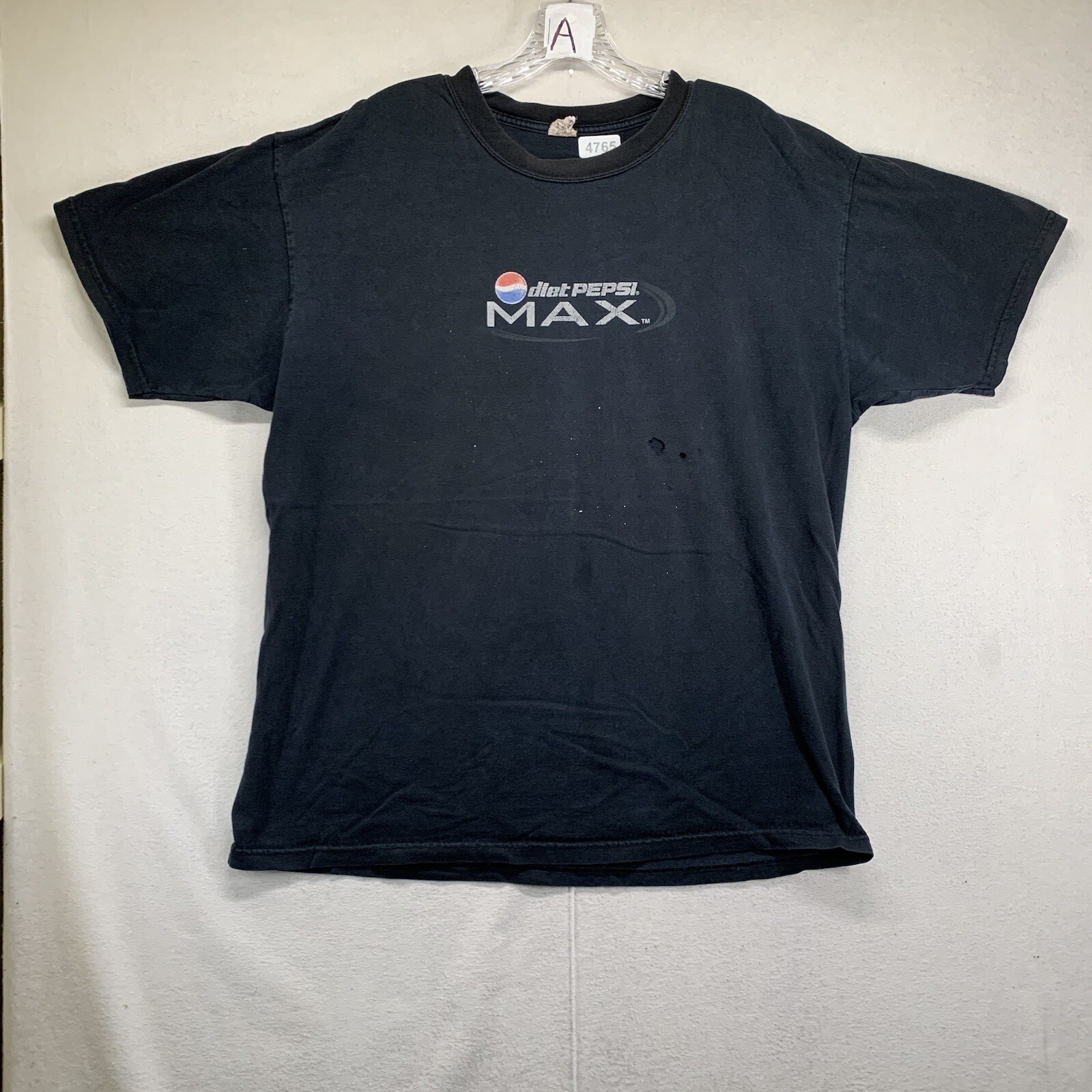 Vintage Y2K Diet Pepsi Max Promo Graphic Print Black Anvil T Shirt Men’s Large