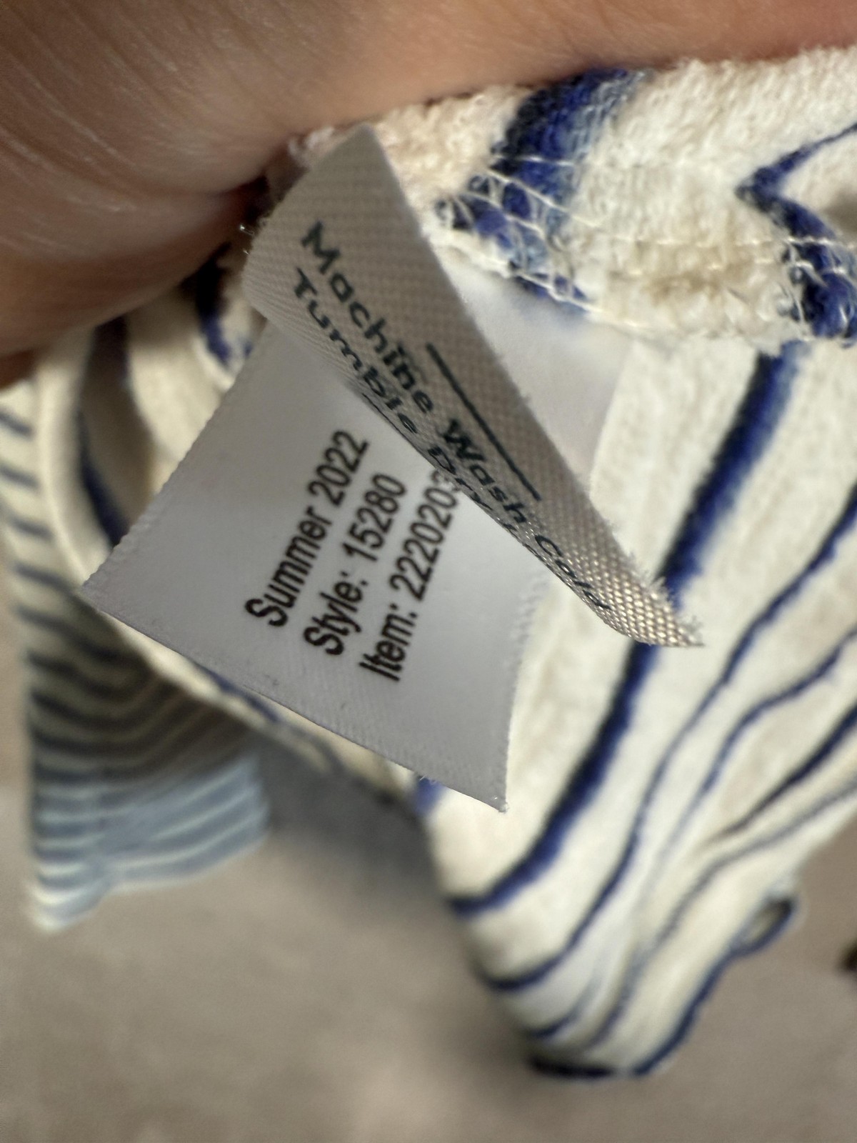 Marine Layer Pullover Hoodie Womens Small White Blue Striped Terry Summer 2022