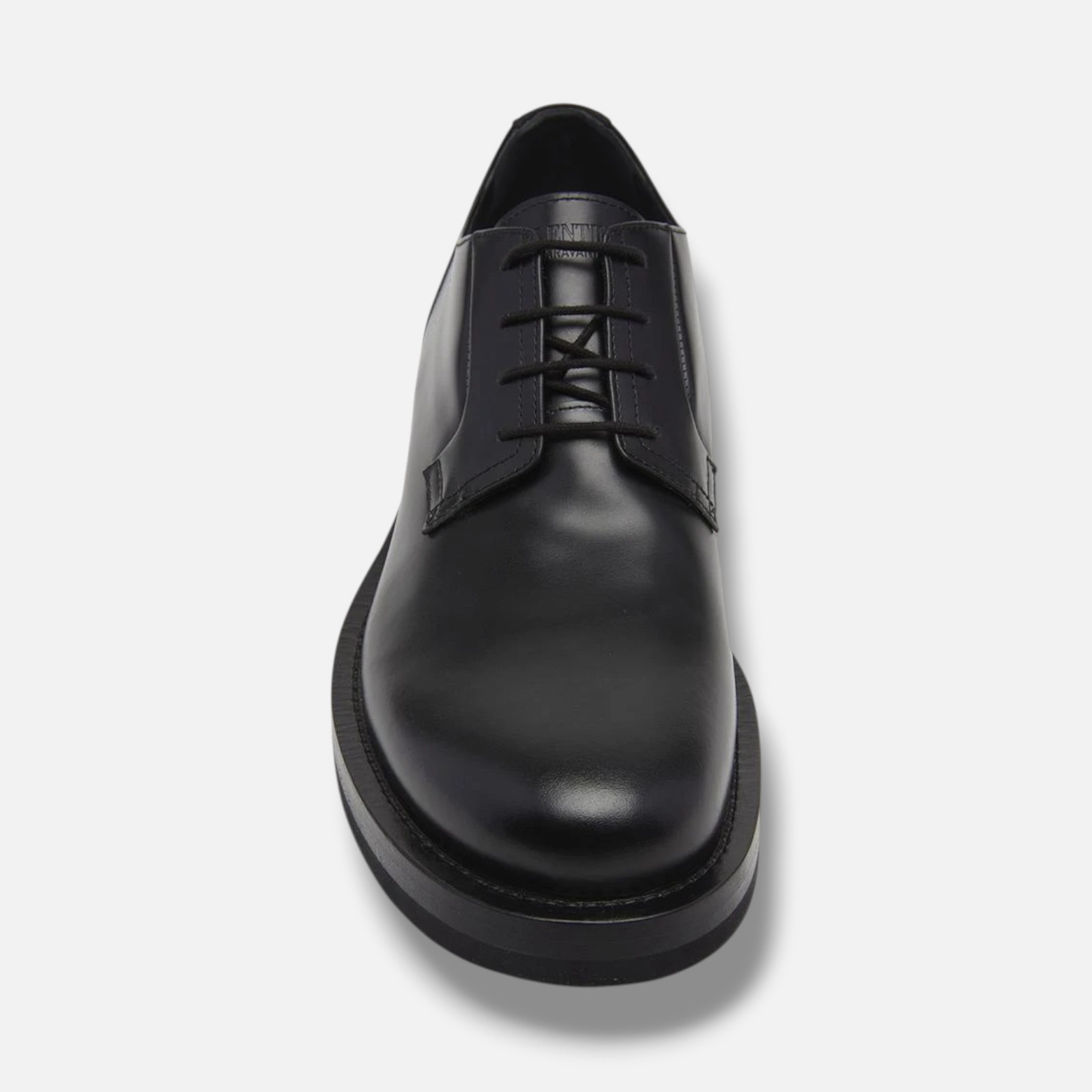 Valentino Garavani Men’s Black Single Stud Leather Derby Shoes Size EU:45 US:12