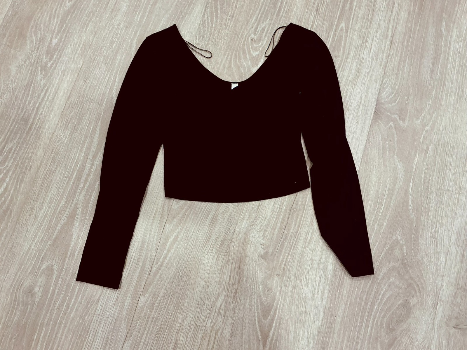 LULULEMON Align Long Sleeve Top Tee T-shirt Cropped Black Slim Fit 4 crop top