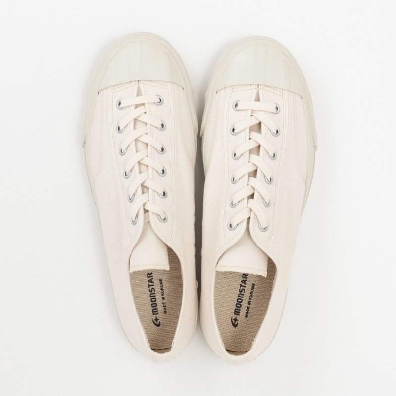 MOONSTAR FINE VULCANIZED GYM CLASSIC WHITE Canvas Shoes Made in Japan