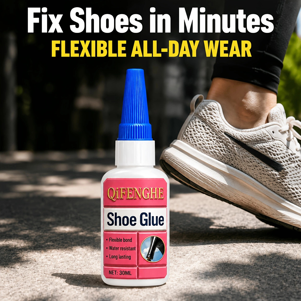 Shoe Glue 30ml Flexible Waterproof Strong Adhesive for Sneakers Sandals Boots Sh