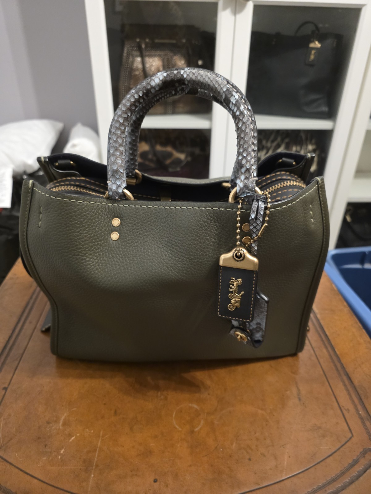 Coach 1941 MTO Rogue Bag In Colorblock With Snakeskin Detail, Style 59997, NEW!