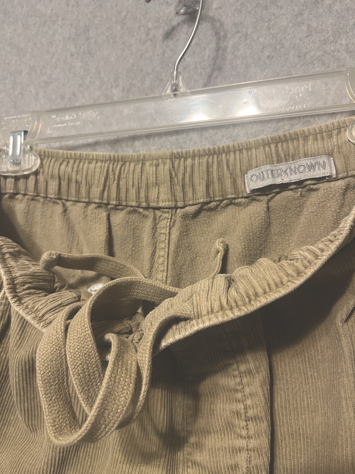 Outerknown Paz Pants Mens Medium Beige Corduroy Preppy Hemp Casual Flap Pocket