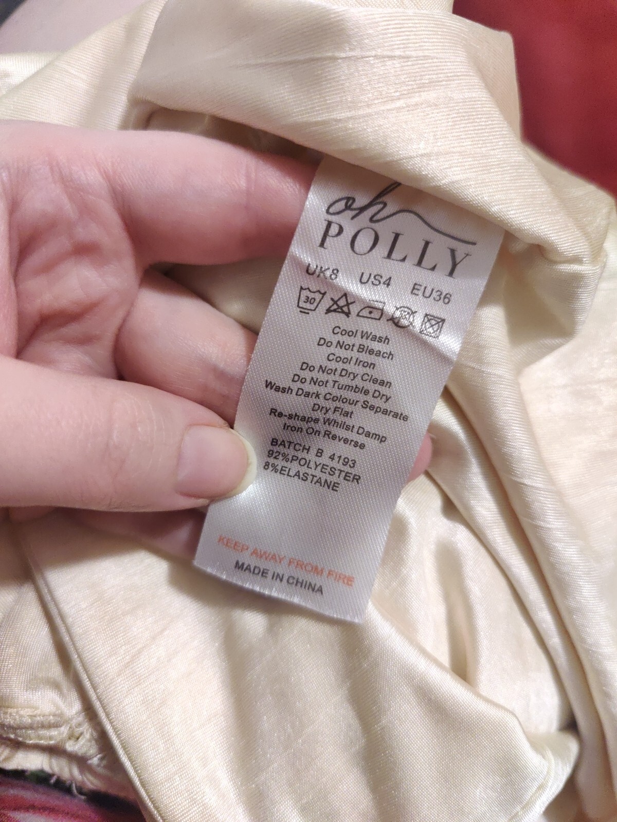 Oh Polly Dress Size 6-8 Cream Midnight Oasis Cut Out Bodycon Mini Party Date NEW