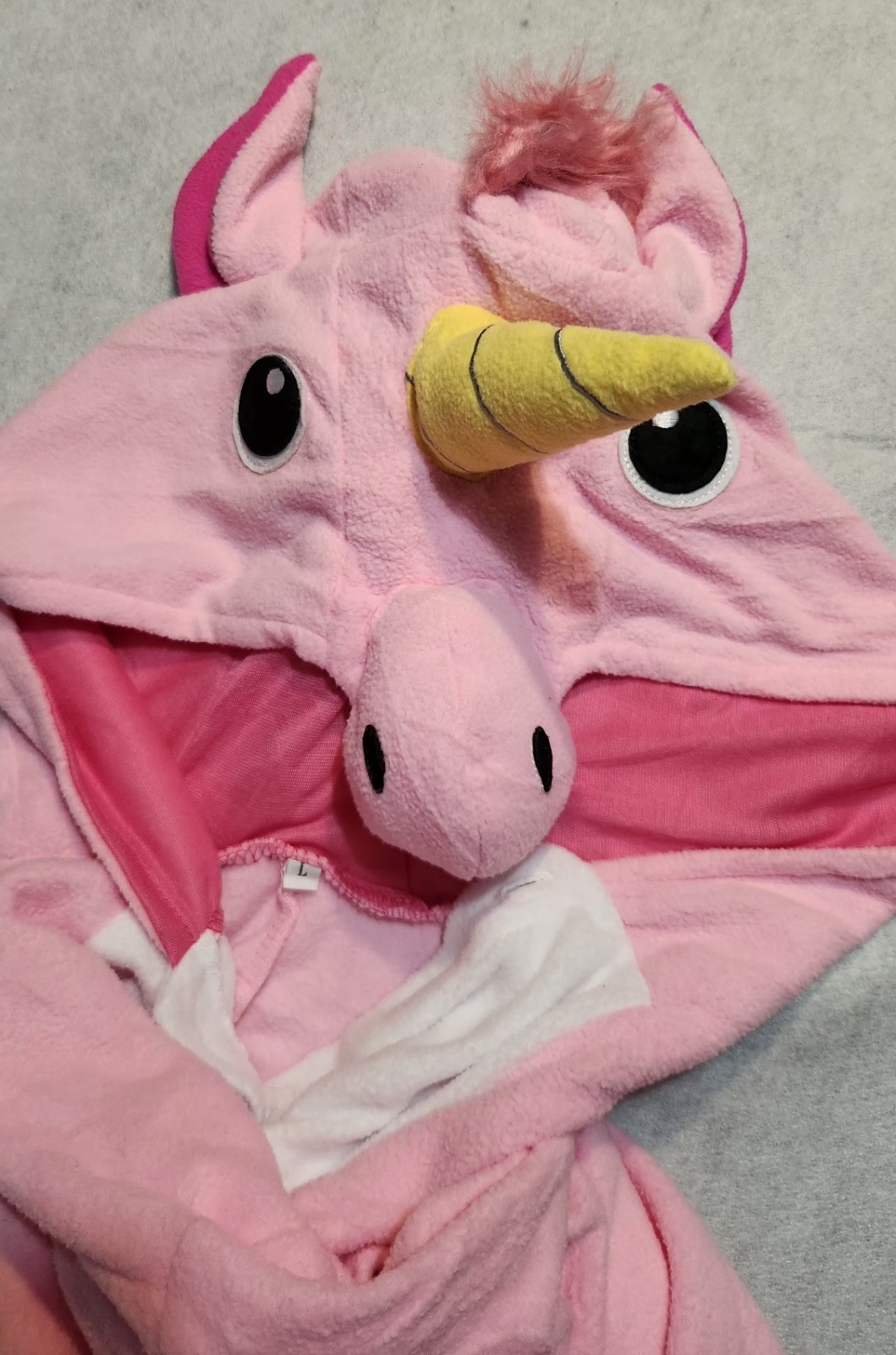 Pink Unicorn One Piece Adult Size Large Plush Hooded Pajama Costume Kigurumi