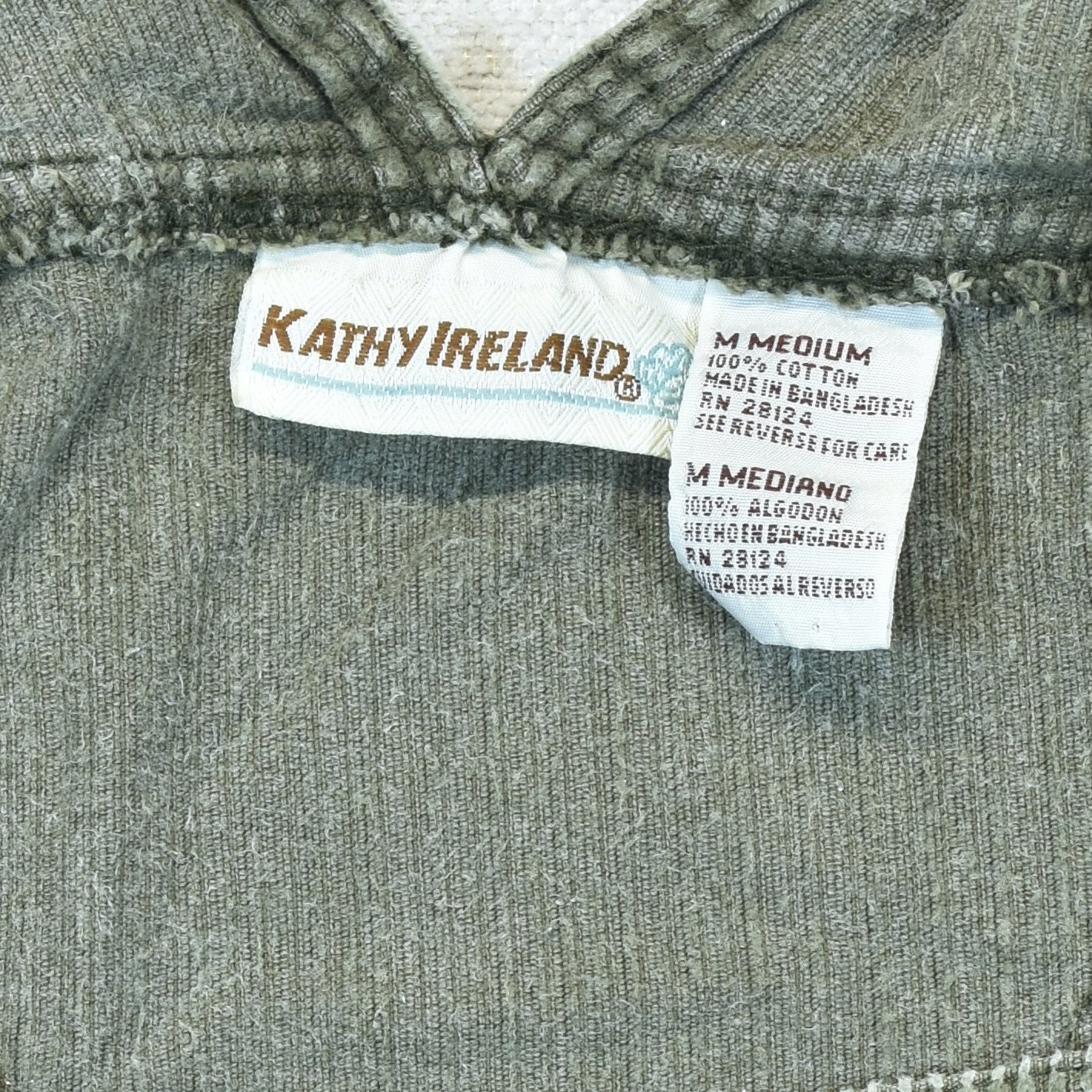 Kathy Ireland Corduroy Short Overalls Shortalls Green Medium M Vintage 90s