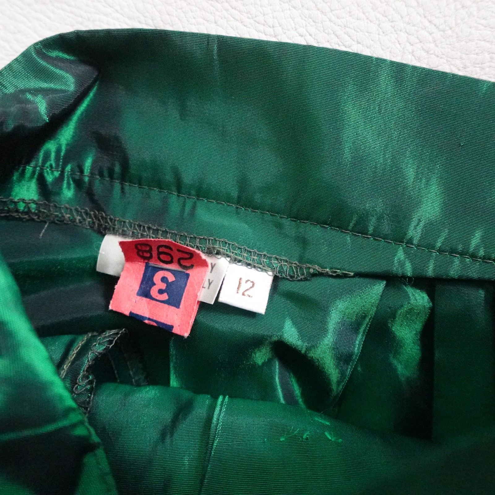 Elegant Vtg Watters Watters Emerald Green Taffeta Dress Size 12 Mother of Bride