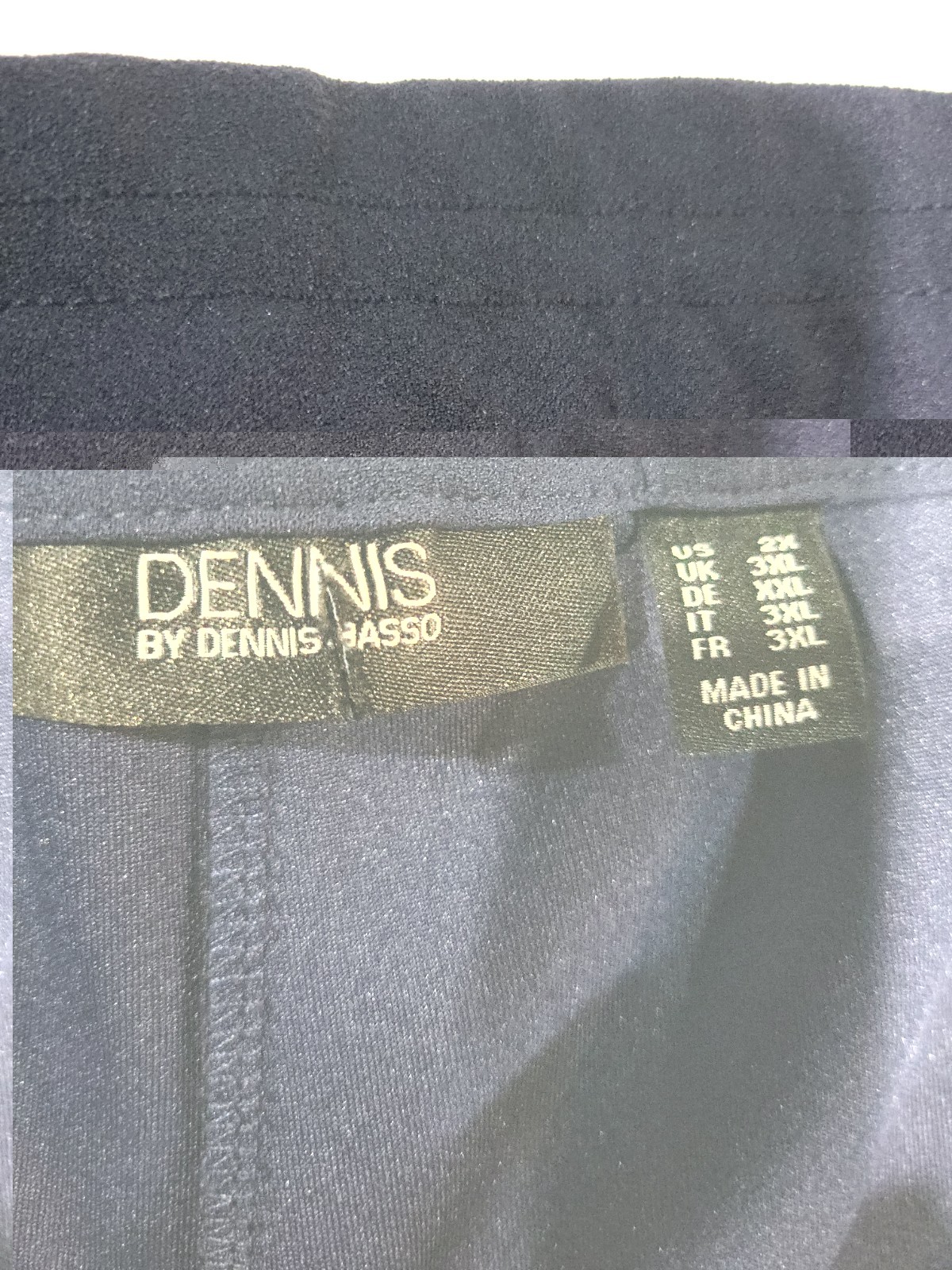 Dennis By Dennis Basso Knit Pants In Navy. Lace Like Cuffs. Size 2X