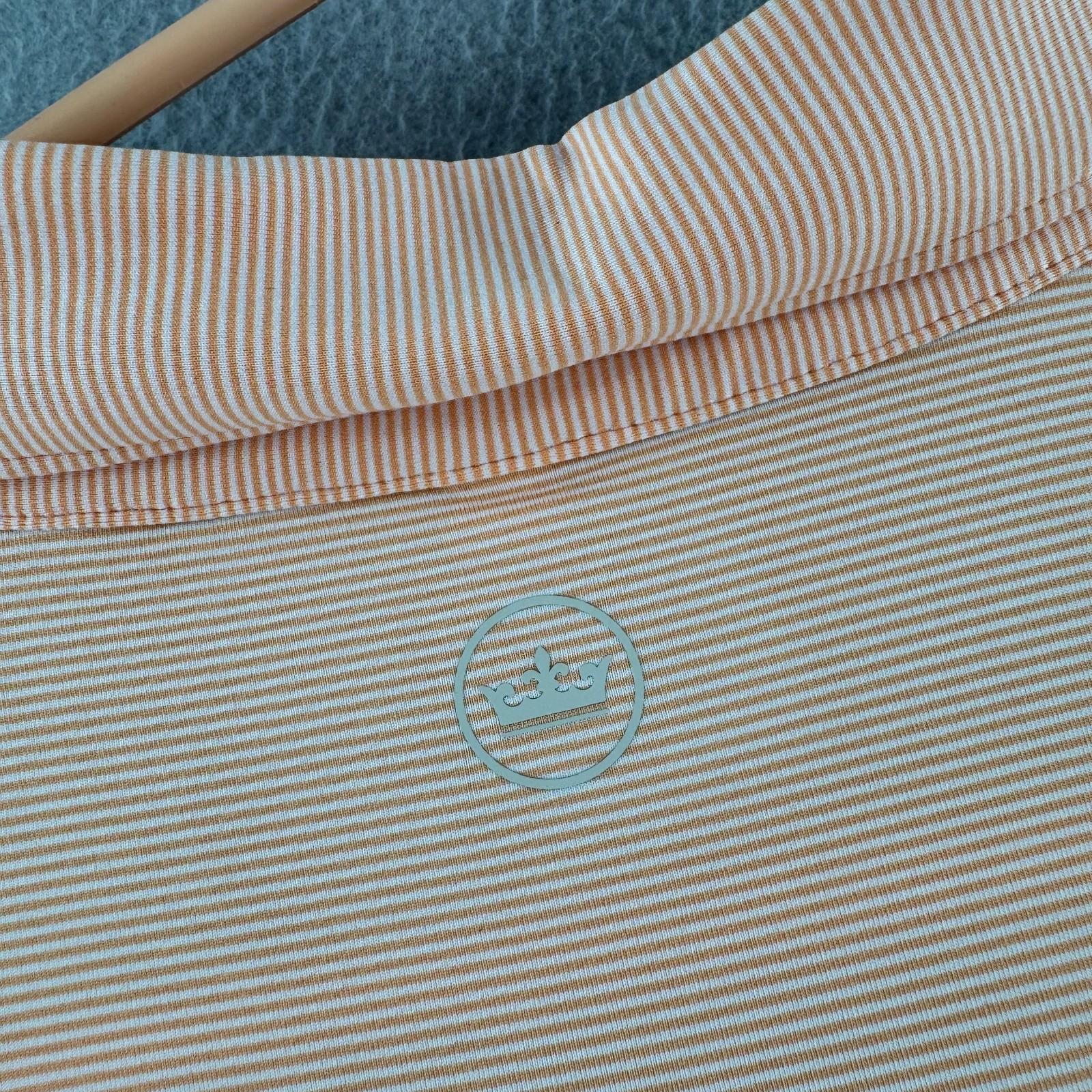 Peter Millar Summer Comfort Polo shirt Mens 3XT 3XL Tall Salmon Pink Striped