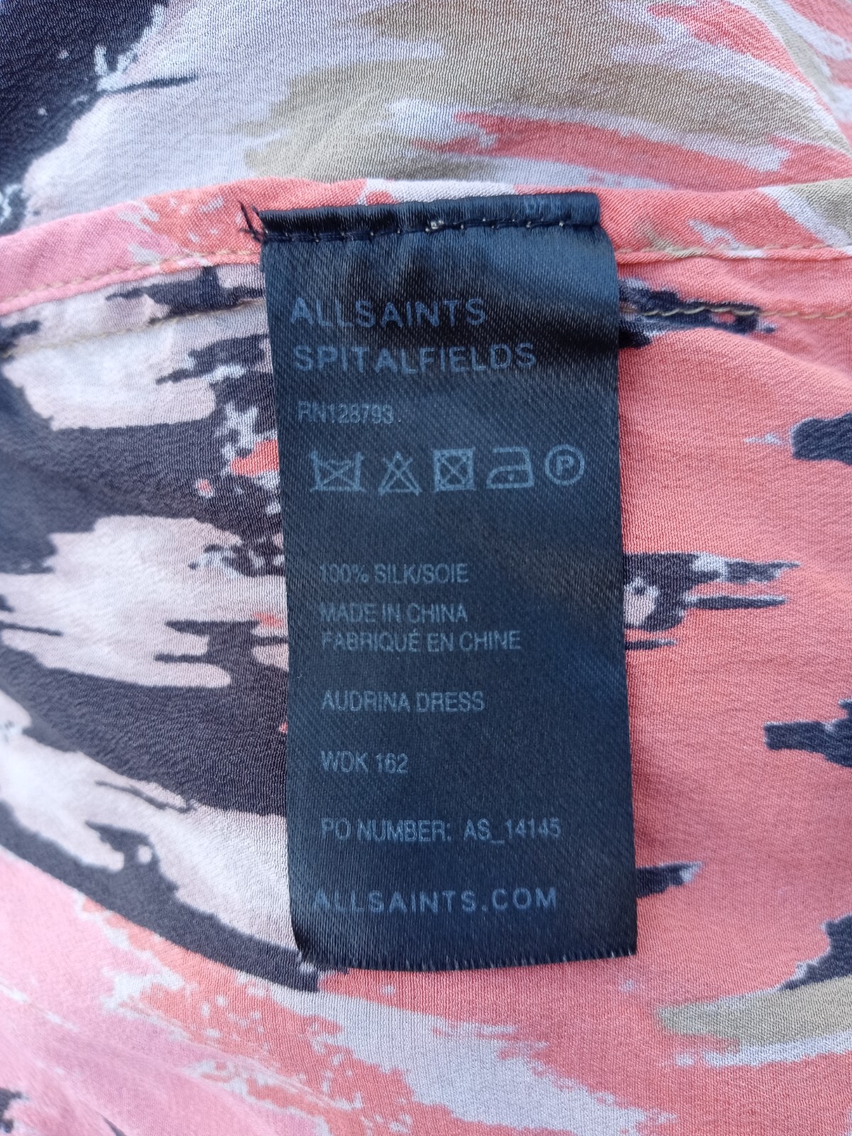 All Saints Spitafields Ikat Audrina Silk Dress Western Tribal