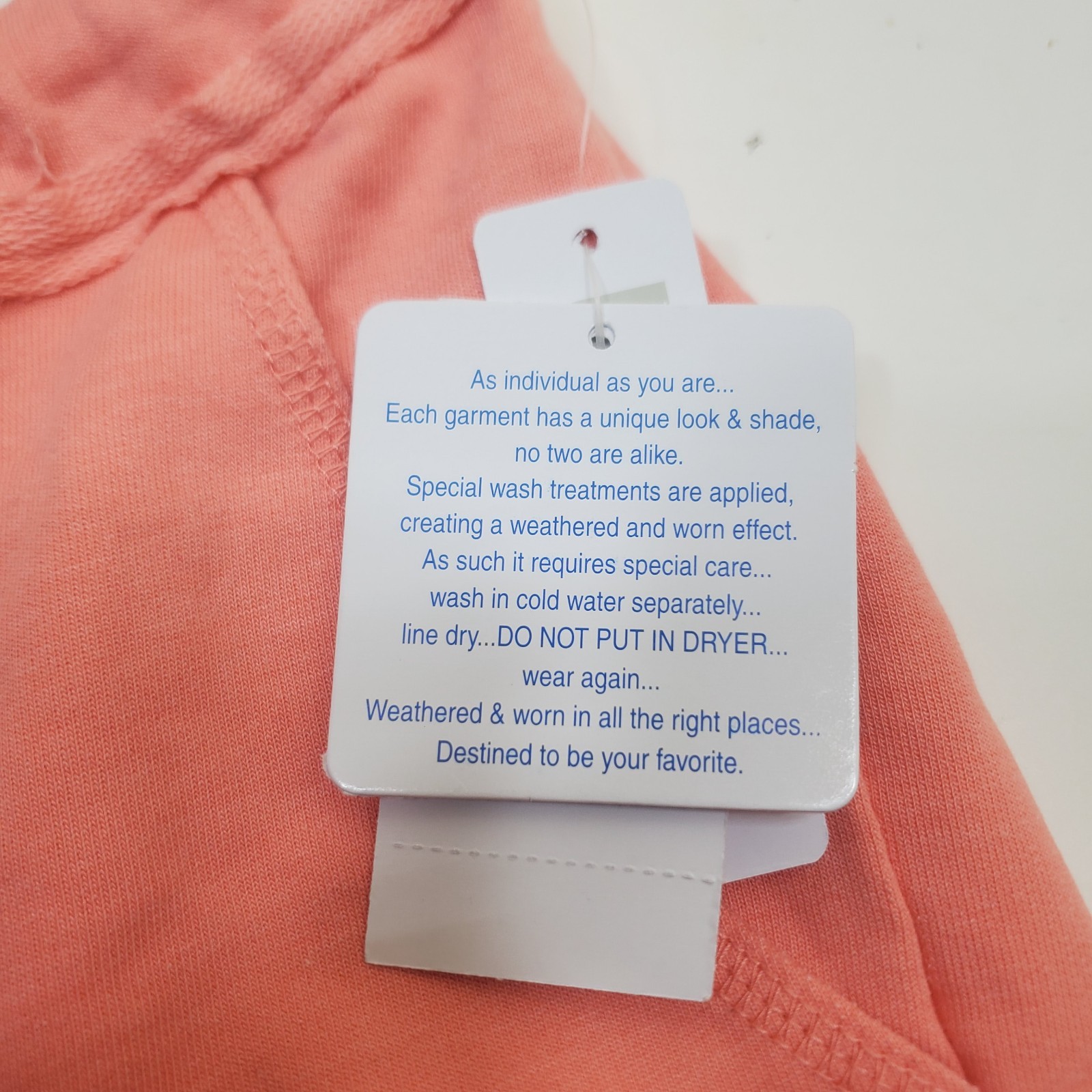 NWT U.S Apparel Shorts Womens Size L With Pockets Salmon Grapefruit Distressed