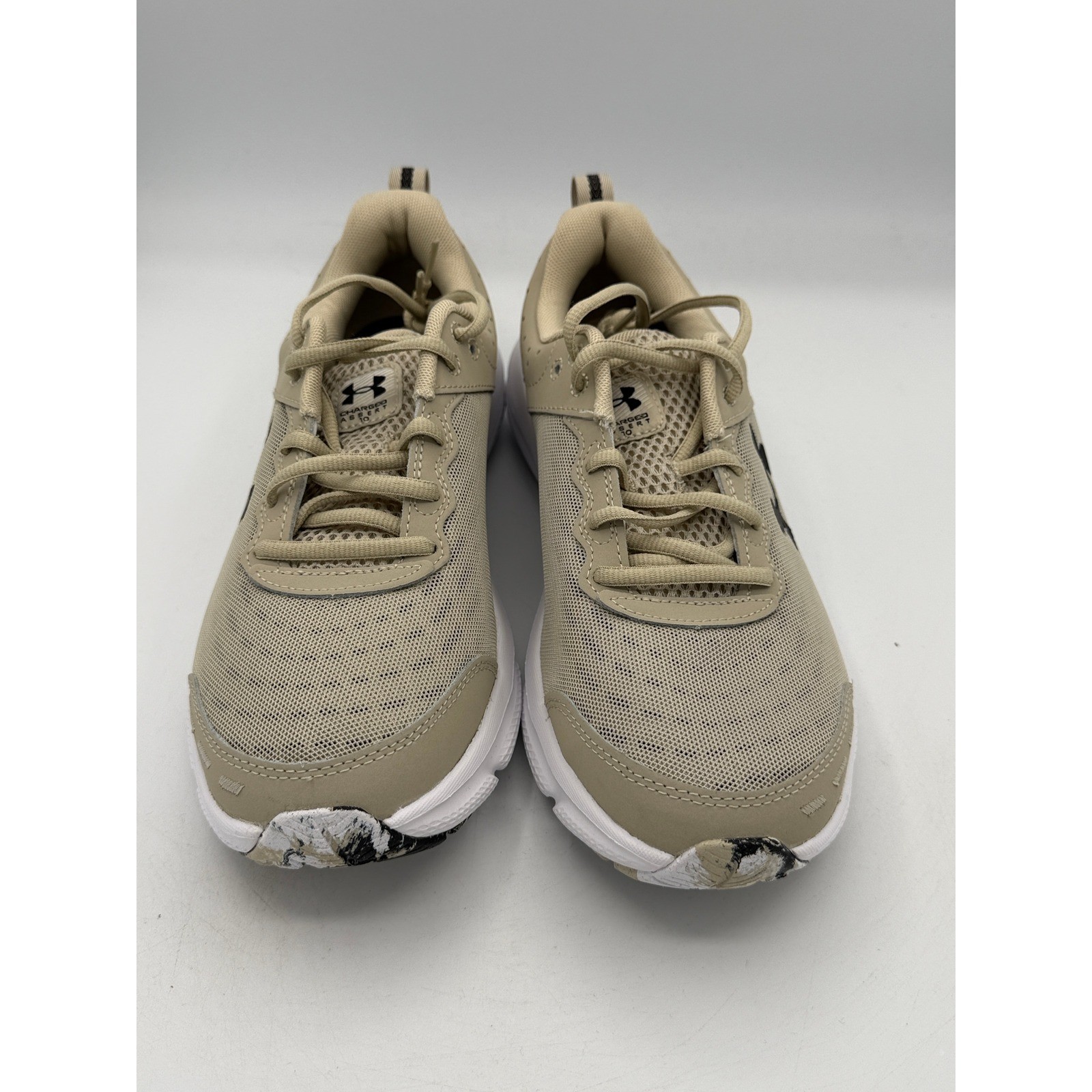 Under Armour Charged Assert 10 Shoes Mens 9.5 Tan Marbled 3026175-289