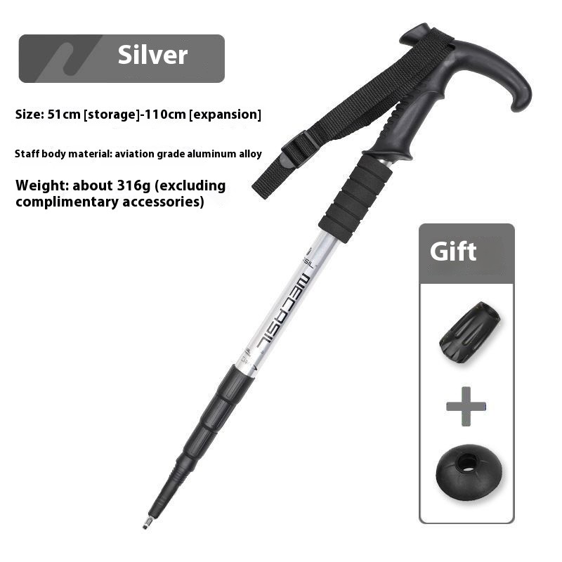 Trekking Poles Nordic Walking Hiking Sticks Anti-shock Adjustable Alpenstock
