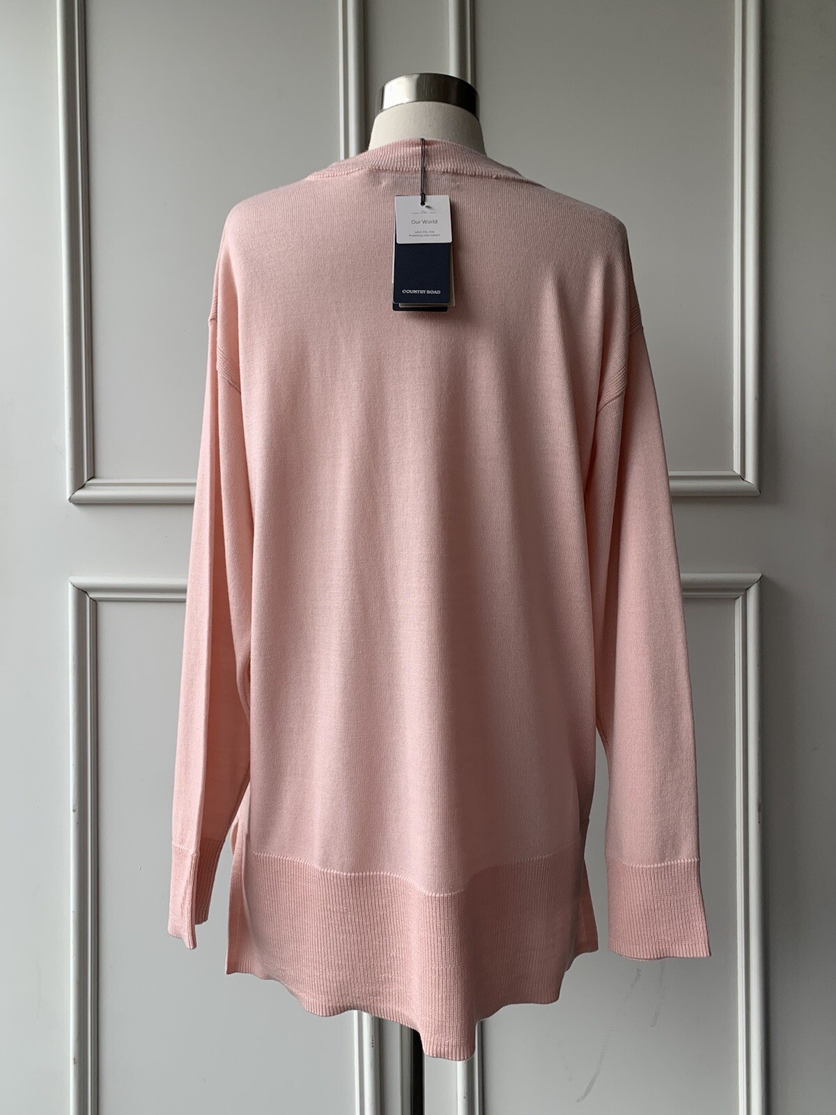 | COUNTRY ROAD | traceable wool crew neck knit smokey pink SIZE: XXS,XS,S,M,L,XL