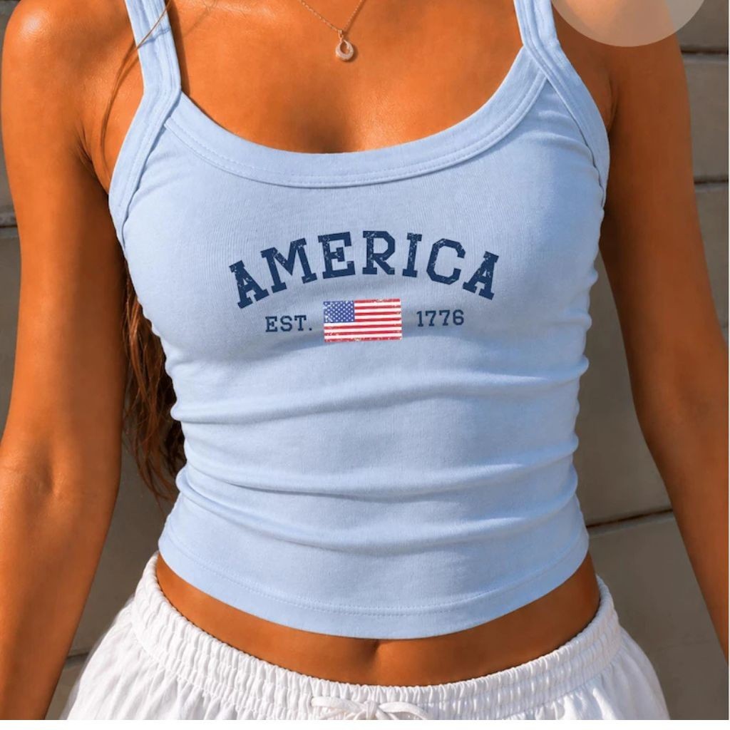 America 250th Birthday 1776 Tank Top Women Patriotic 4th of July Retro USA Cami