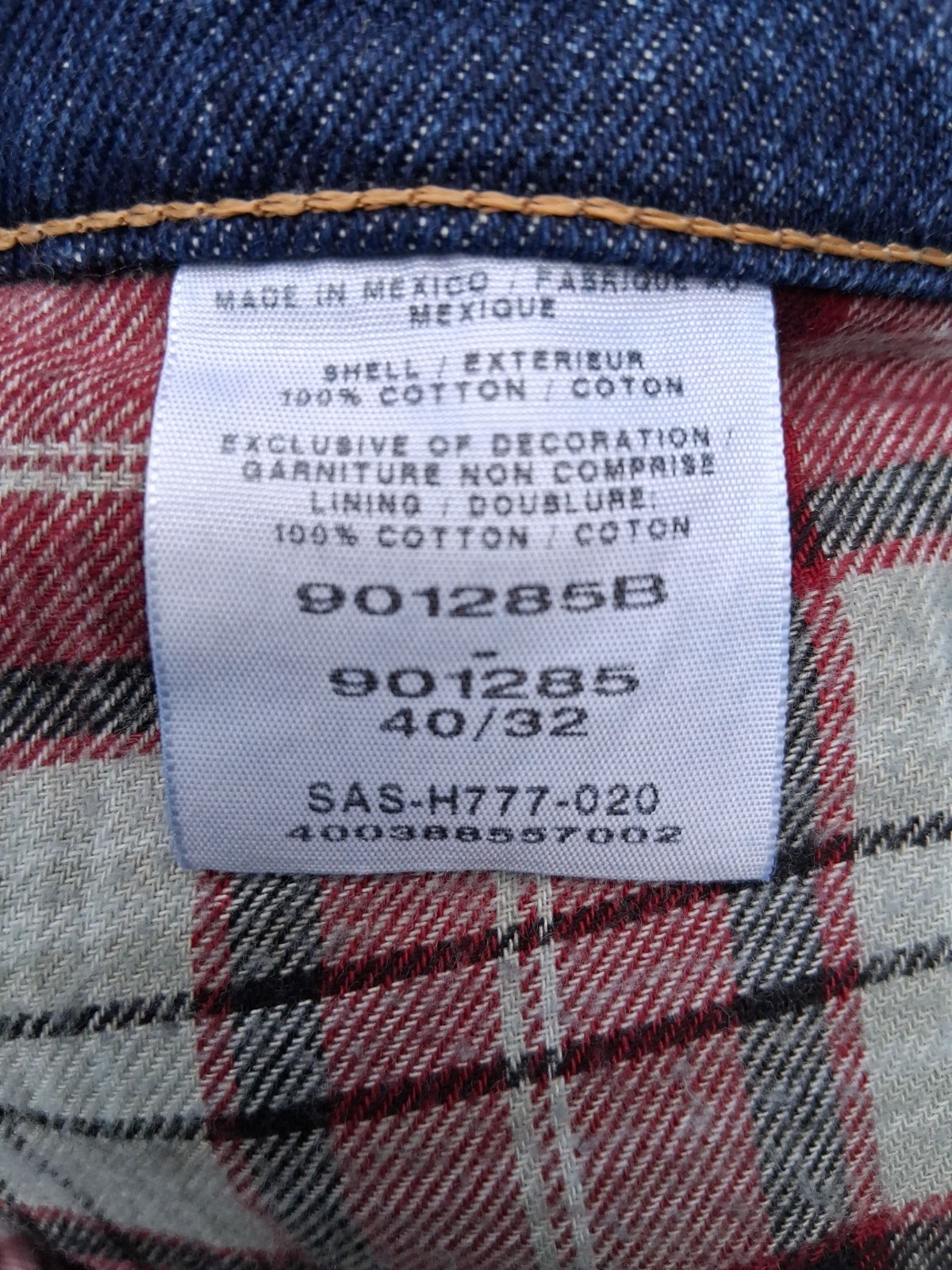 Cabelas Insulated Flannel Lined Blue Jeans Men’s Size 40 x 30 100% Cotton