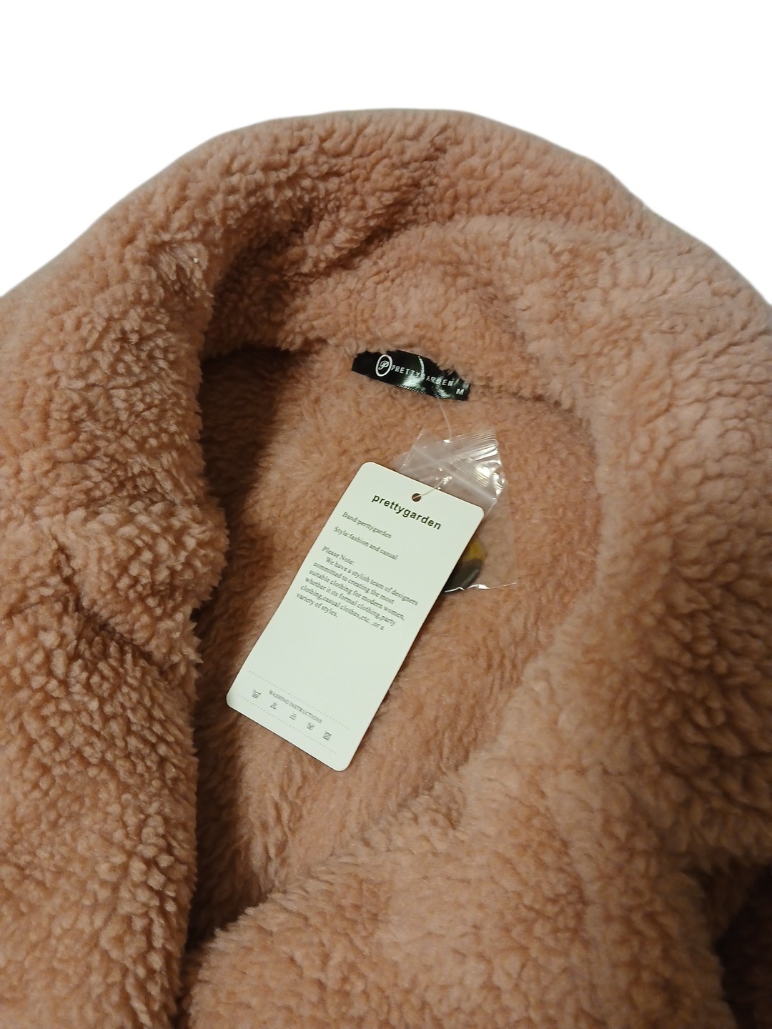 Prettygarden Brown Fleece Basic Coat Button Lined Unisex Baby & Toddler Size M