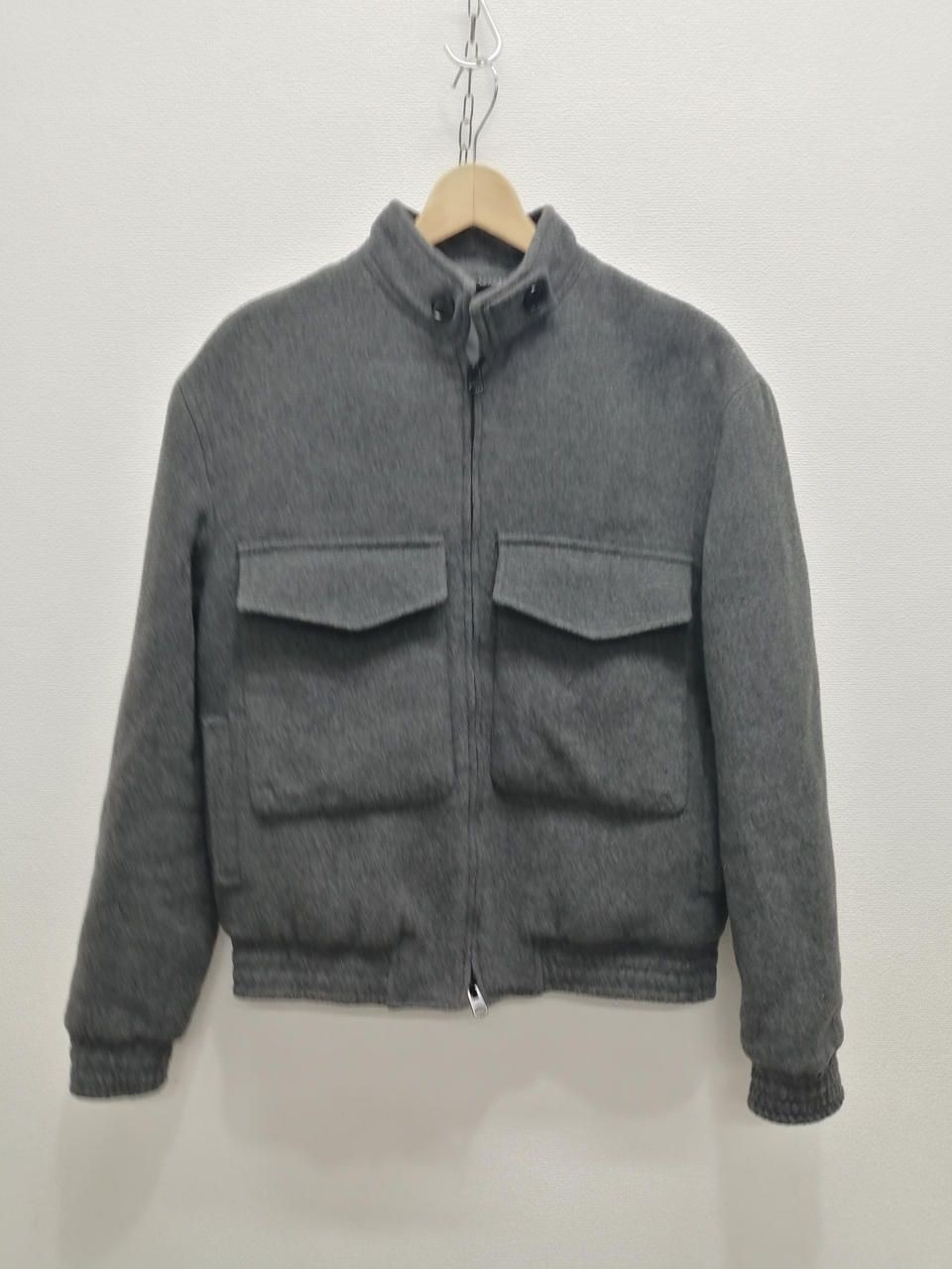 ZARA WOOL BLEND BOMBER JACKET GRY M Used