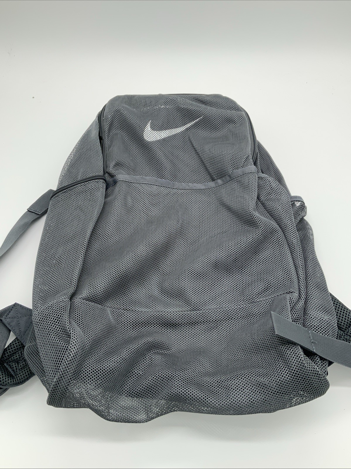 Nike Brasilia Mesh Backpack One Size Gray New BA6050-026