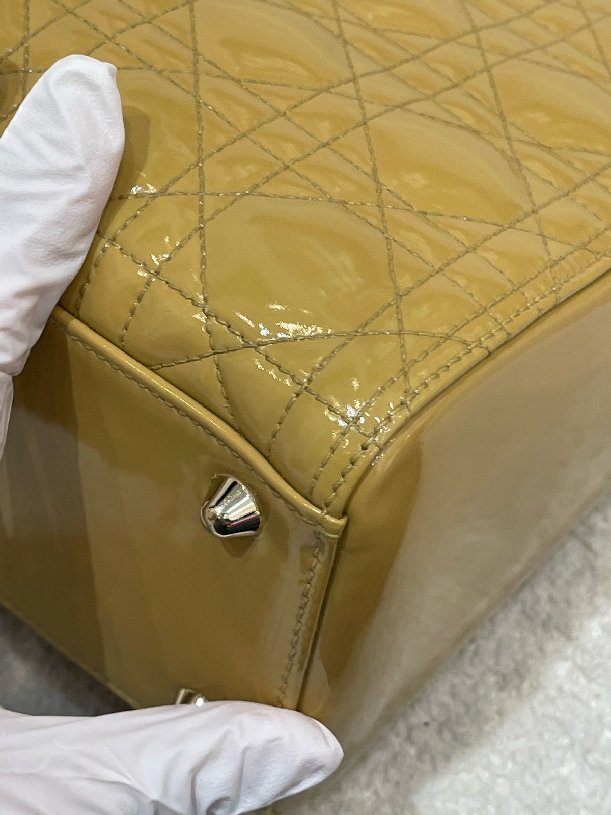 Dior Pre-Owned Authentic Luxury Handbag Yellow 32*25*11 Free Tracked Shipping