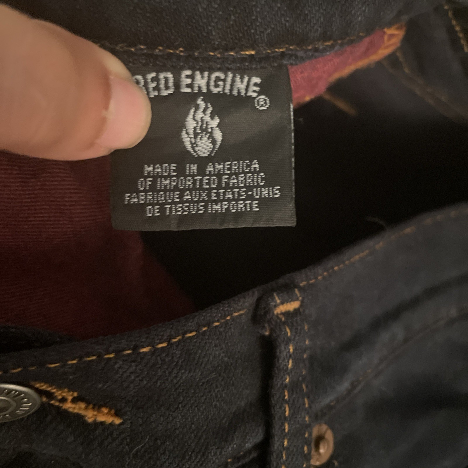 Woman’s Y2K Red Engine Vintage Original Dk Denim Boot Cut 31 Made in USA