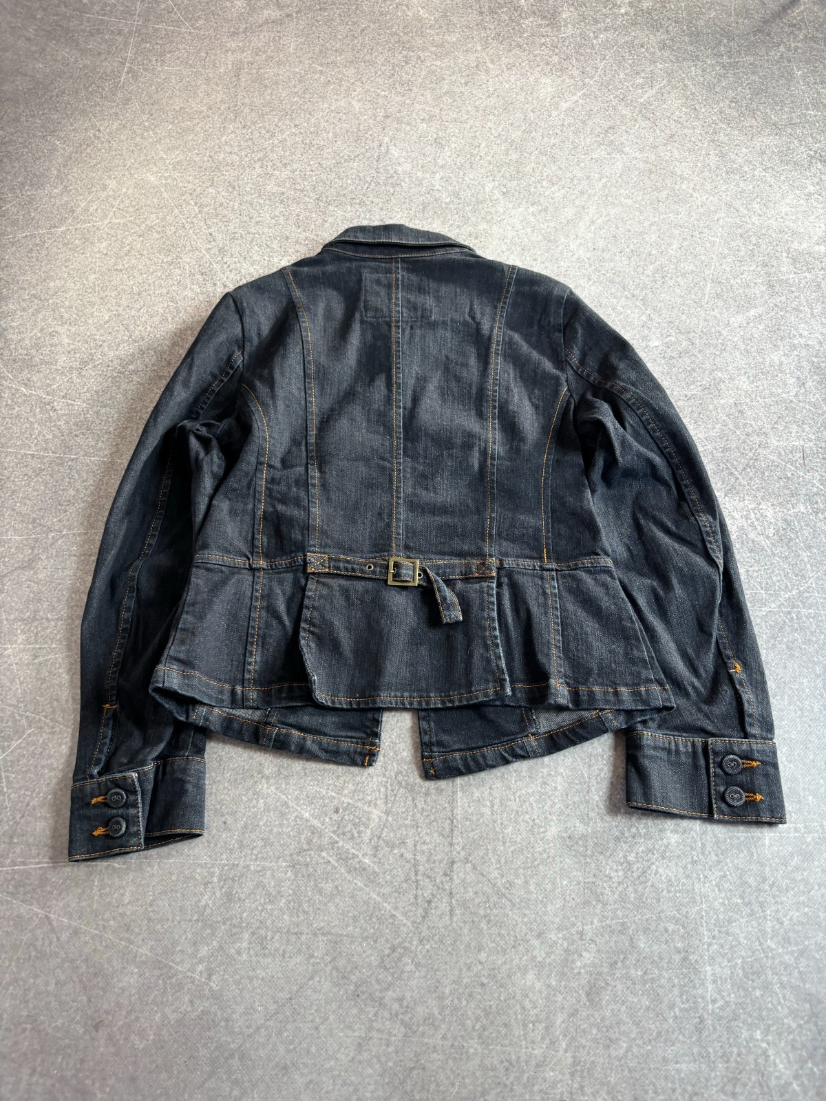 00s Gothic Napoleon Style Military Cotton Cropped Jacket Double Breasted Button