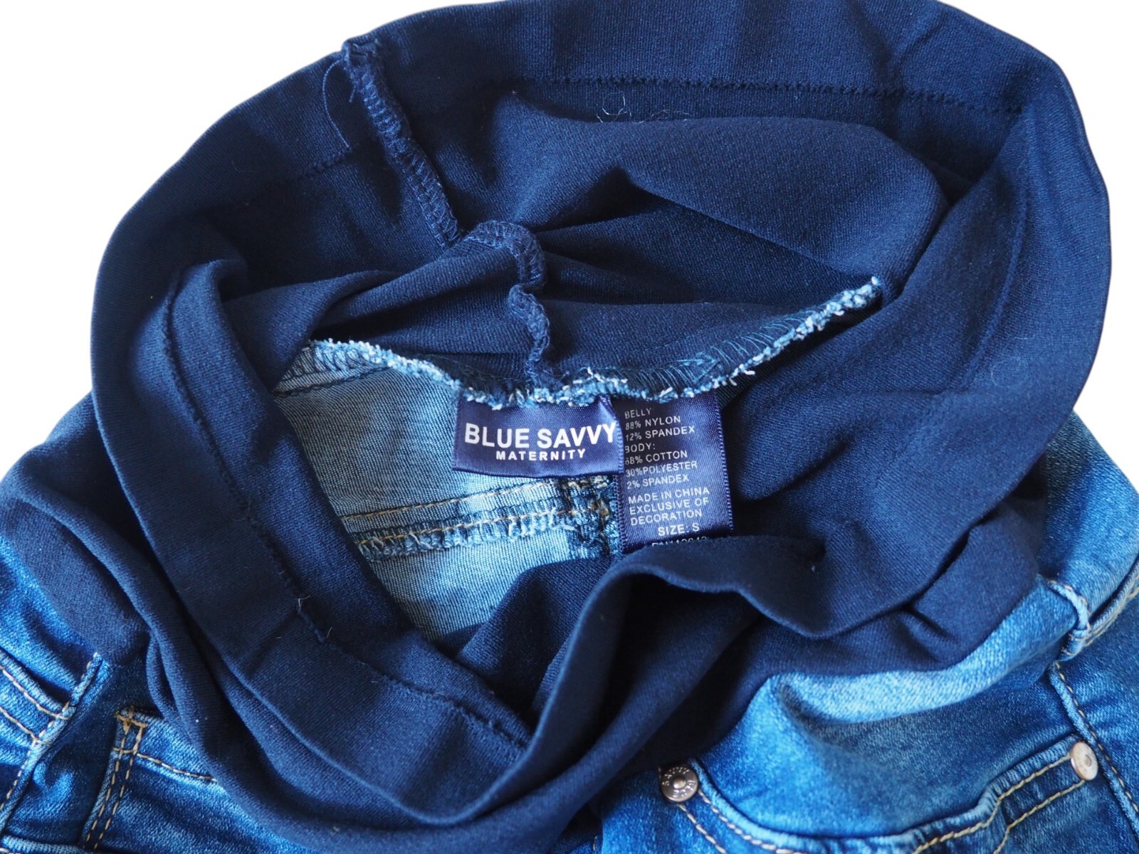 Blue Savvy Maternity Women’s Distressed Skinny Jeans Size S