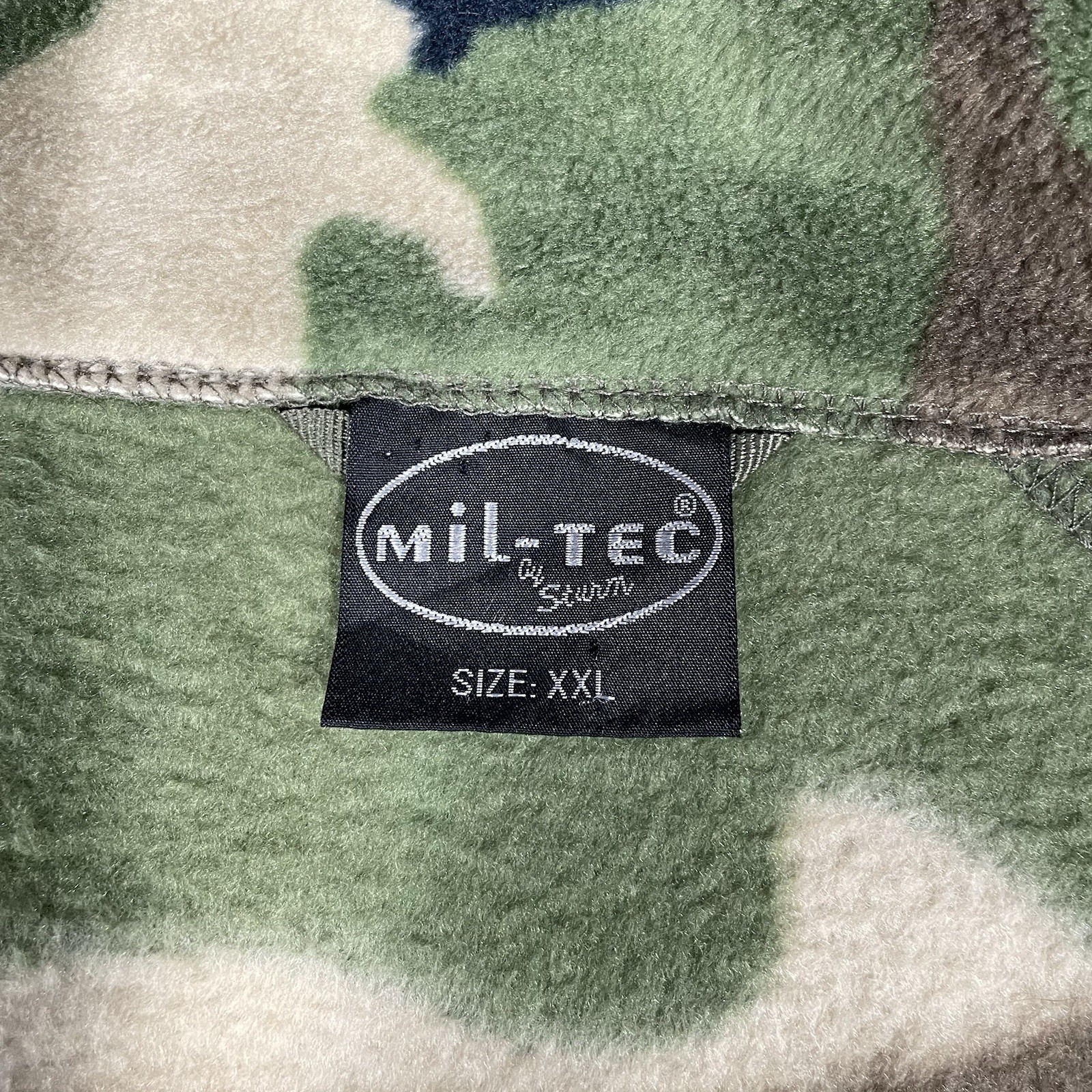 Mil-Tec By Strum Fleece Jacket Mens 2XL Camo Military Winter Full Zip Vintage