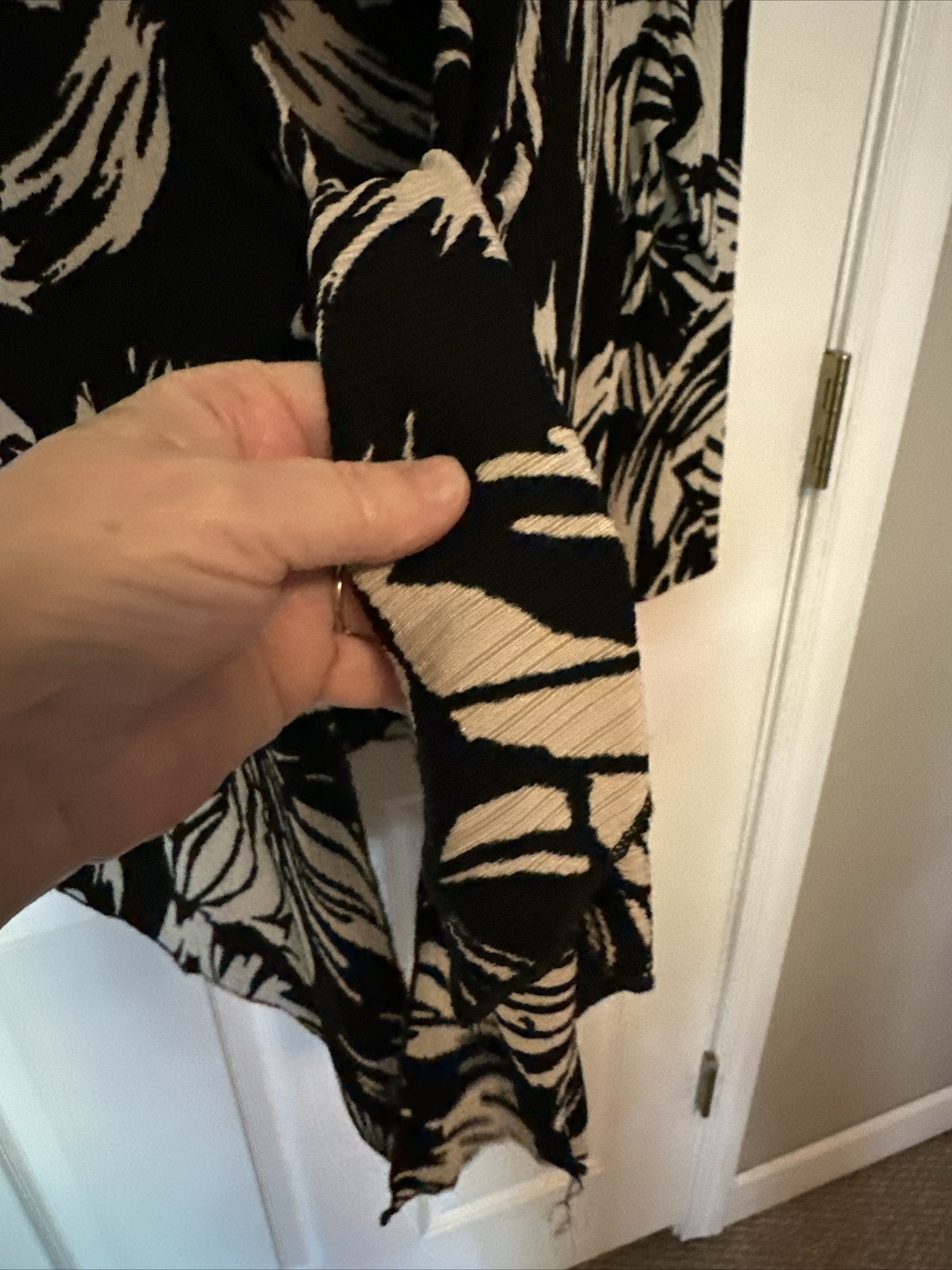 Travel Collection Slinky Shacket Cardigan XL Black Floral 3/4 Top Jacket Topper
