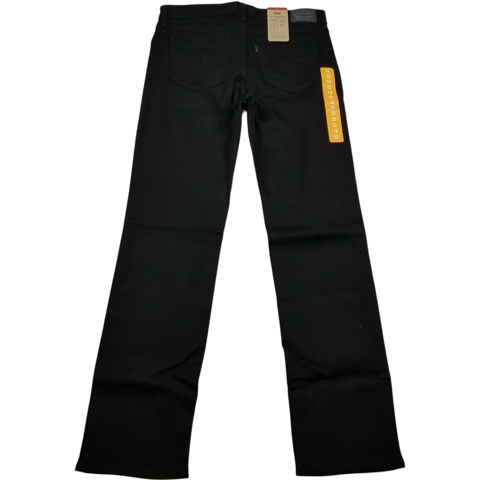 Levis 314 Shaping Straight Black Wash Jeans Womens 31 x 32 New