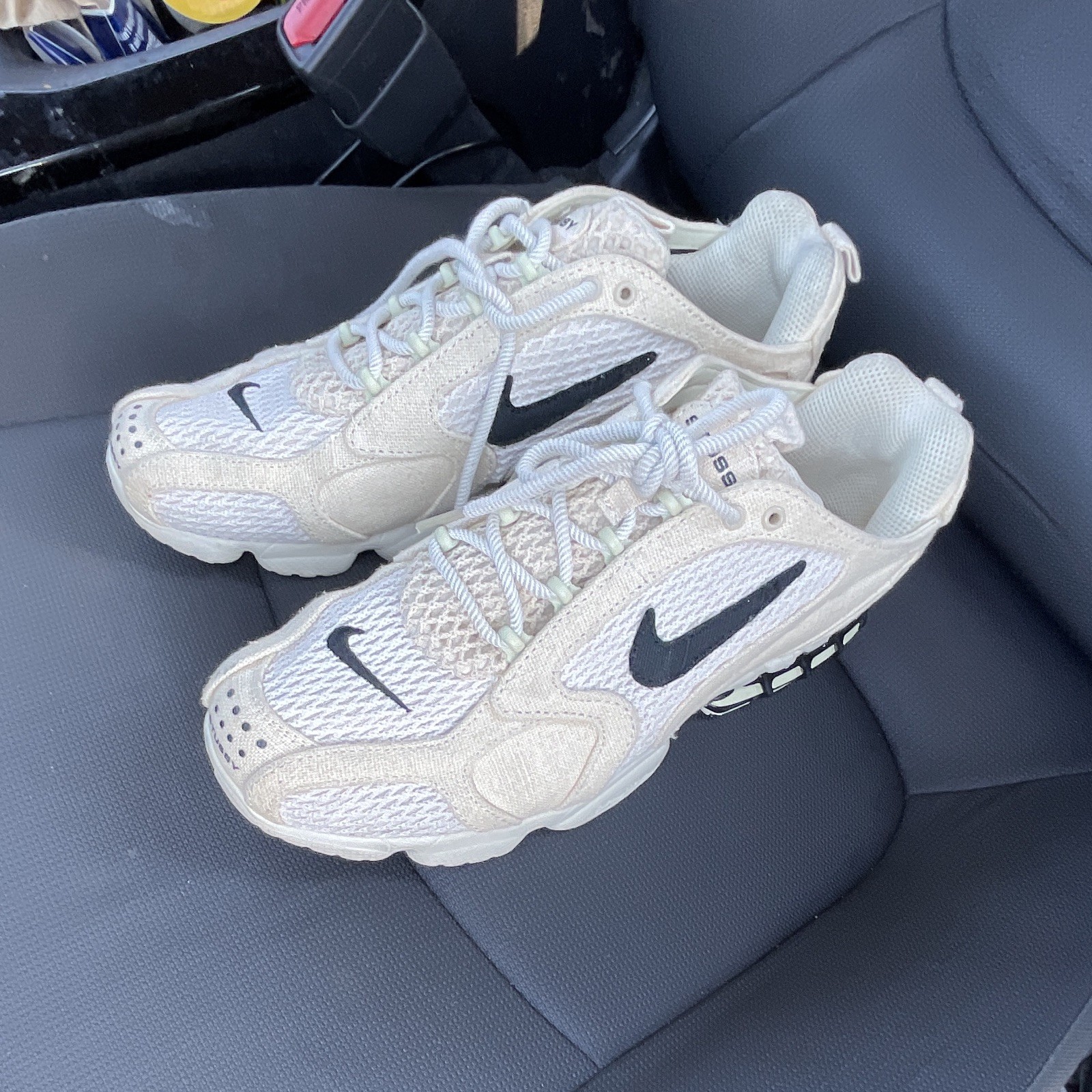 Nike Air Zoom Spiridon Men’s White/Black Low Top Lace-Up Athletic Sneaker